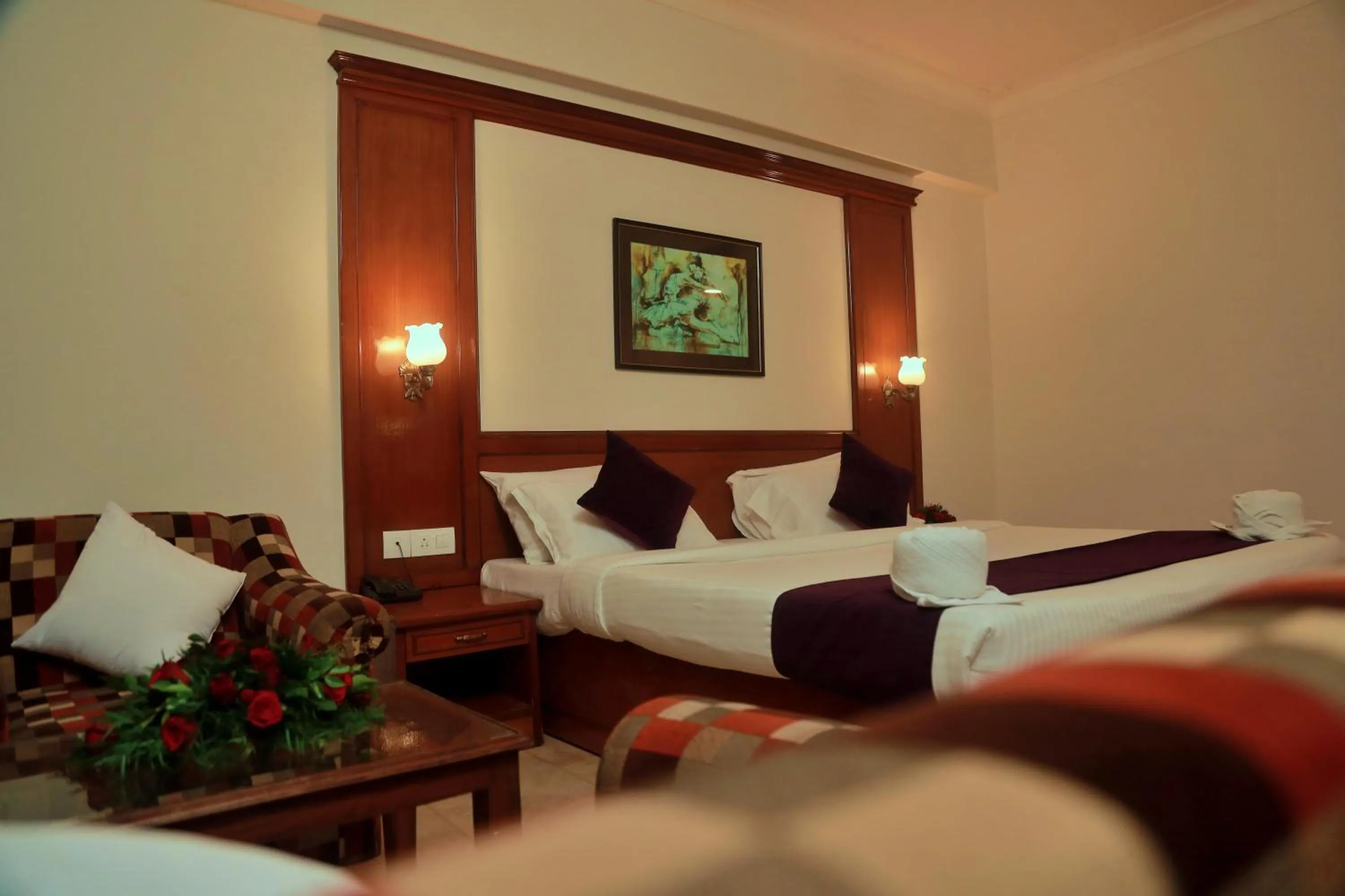 Bed in Hotel Edassery Mansion