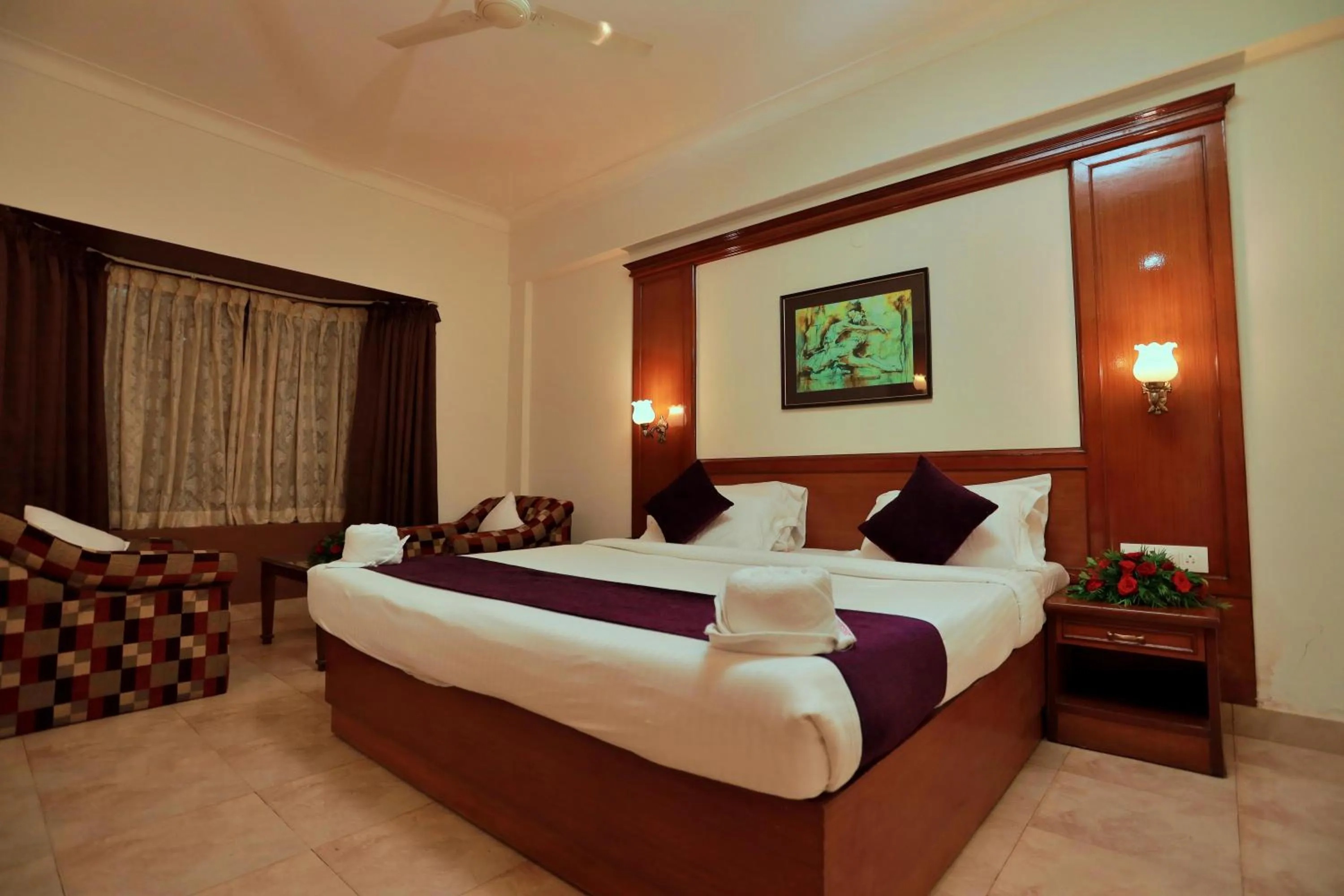 Bed in Hotel Edassery Mansion