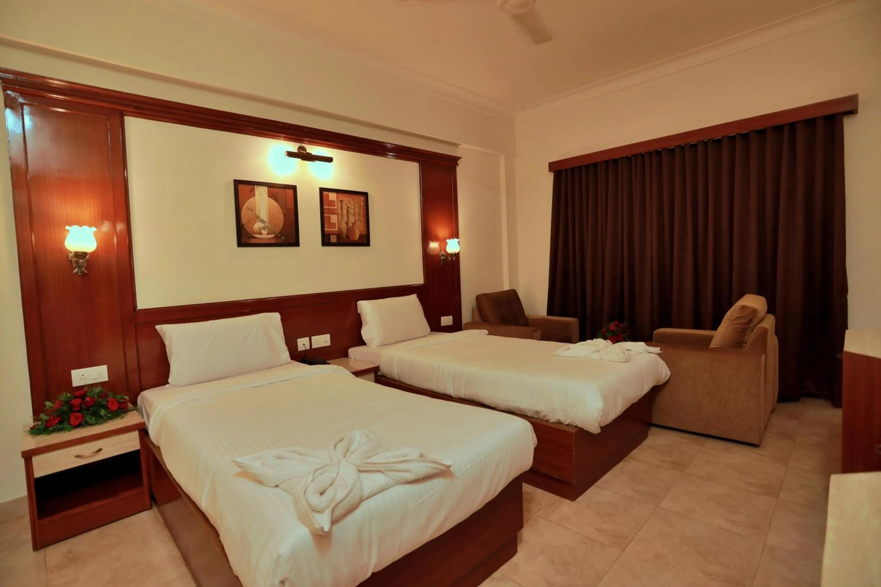 Bed in Hotel Edassery Mansion