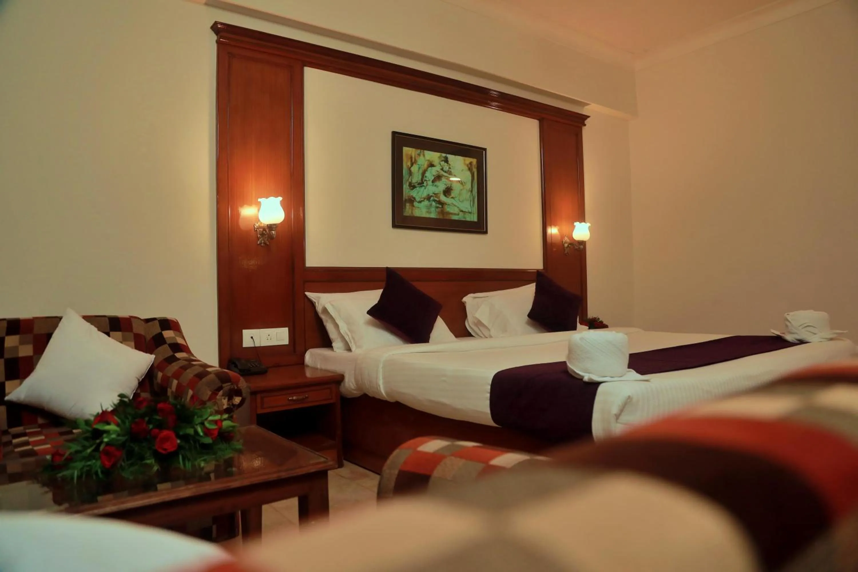 Bed in Hotel Edassery Mansion