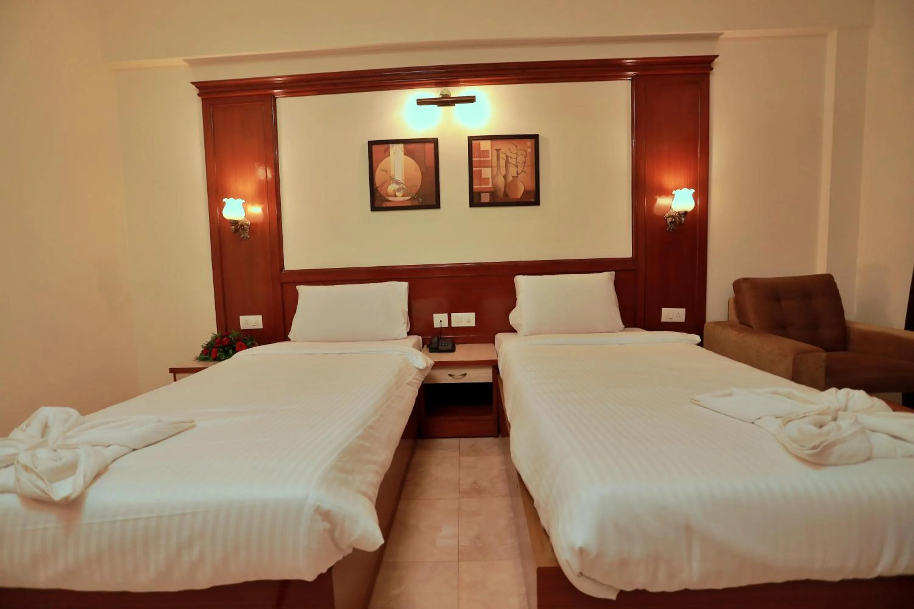 Bed in Hotel Edassery Mansion