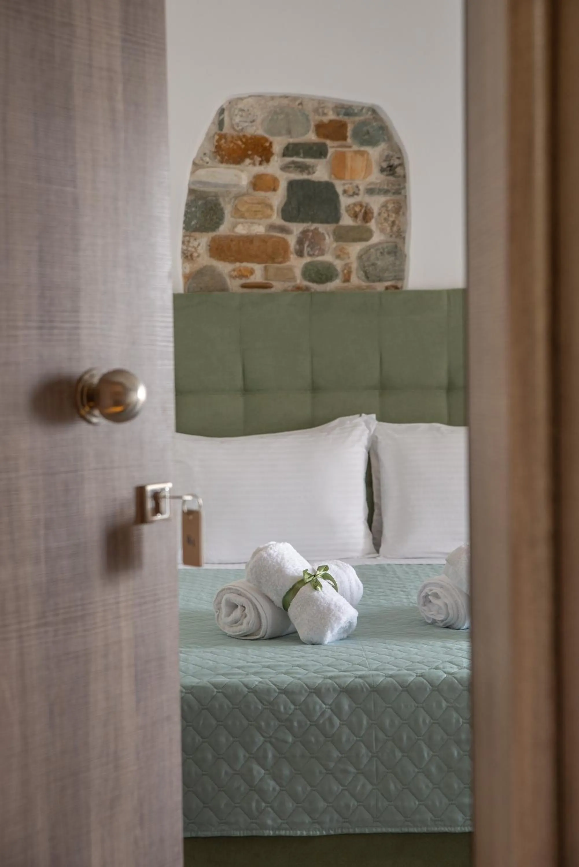 Bed in Aelia Mount Suites