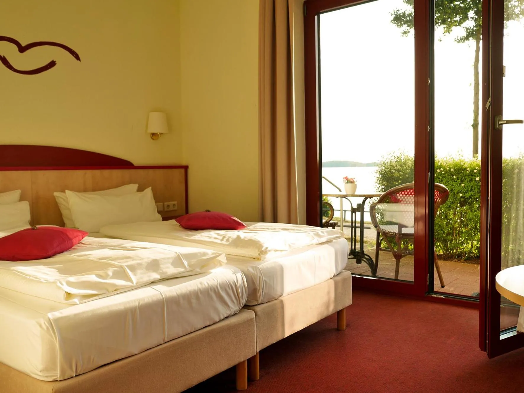 Bed in Seehotel Weit Meer