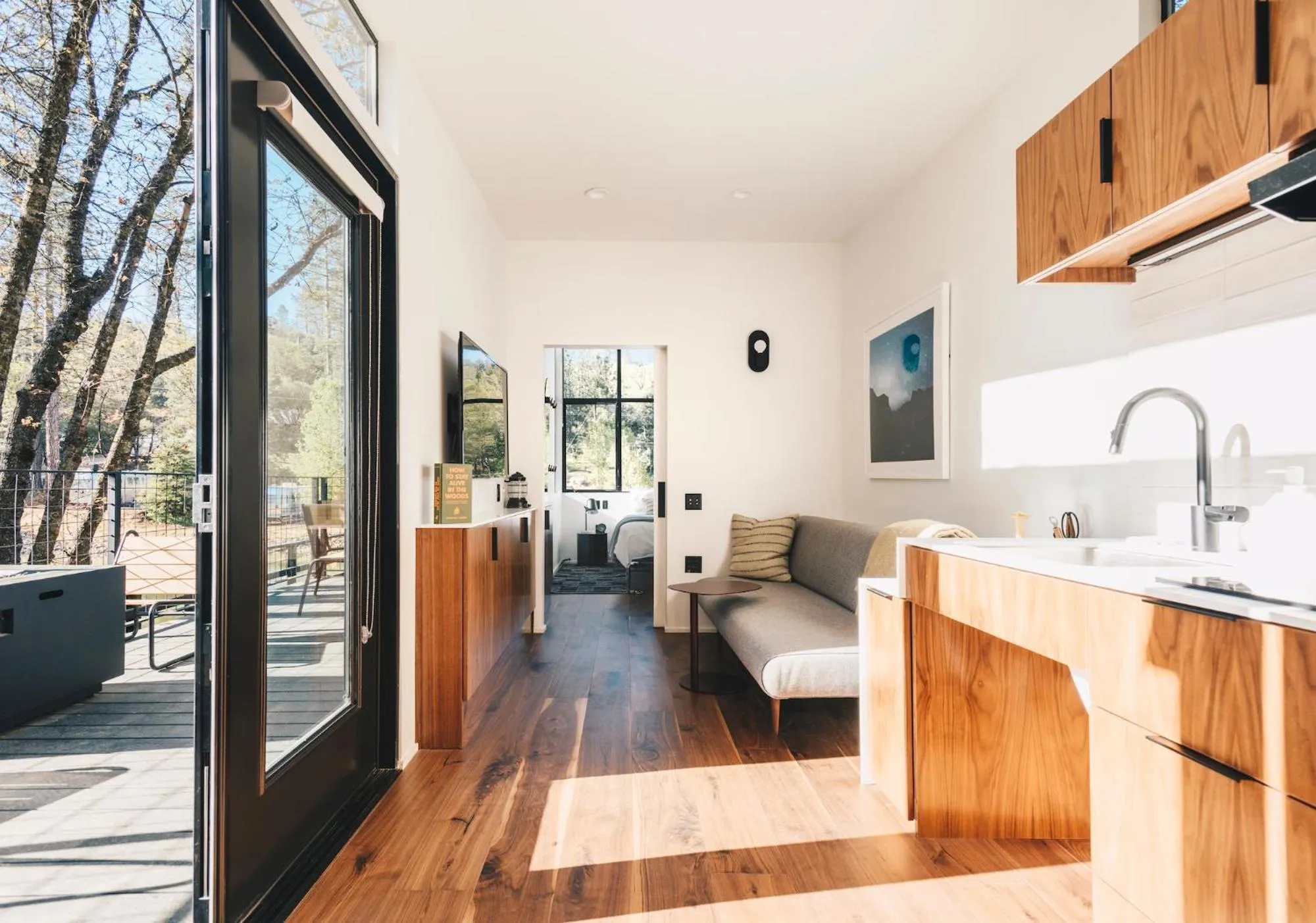 Seating area in AutoCamp Catskills