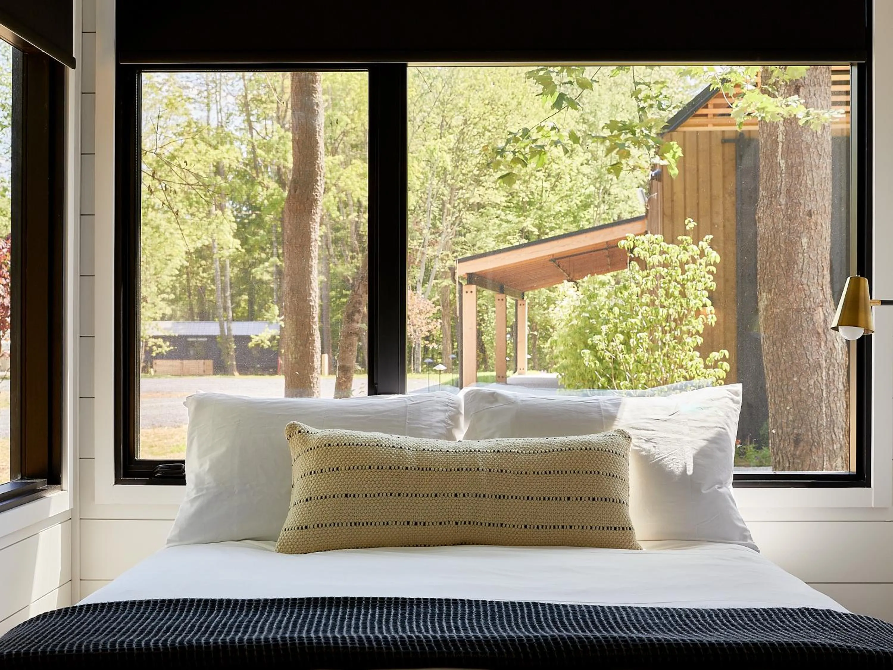 Bed in AutoCamp Catskills