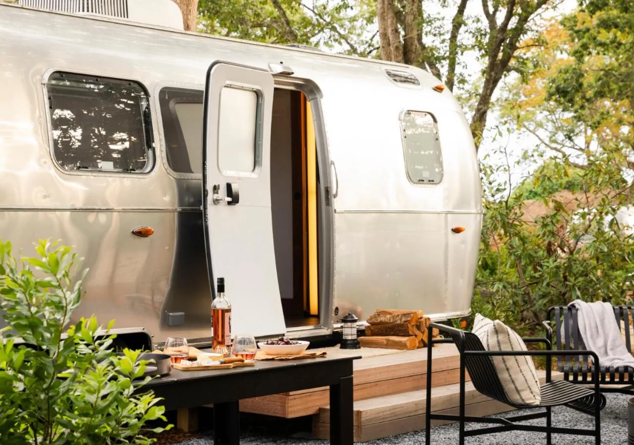 Patio in AutoCamp Catskills