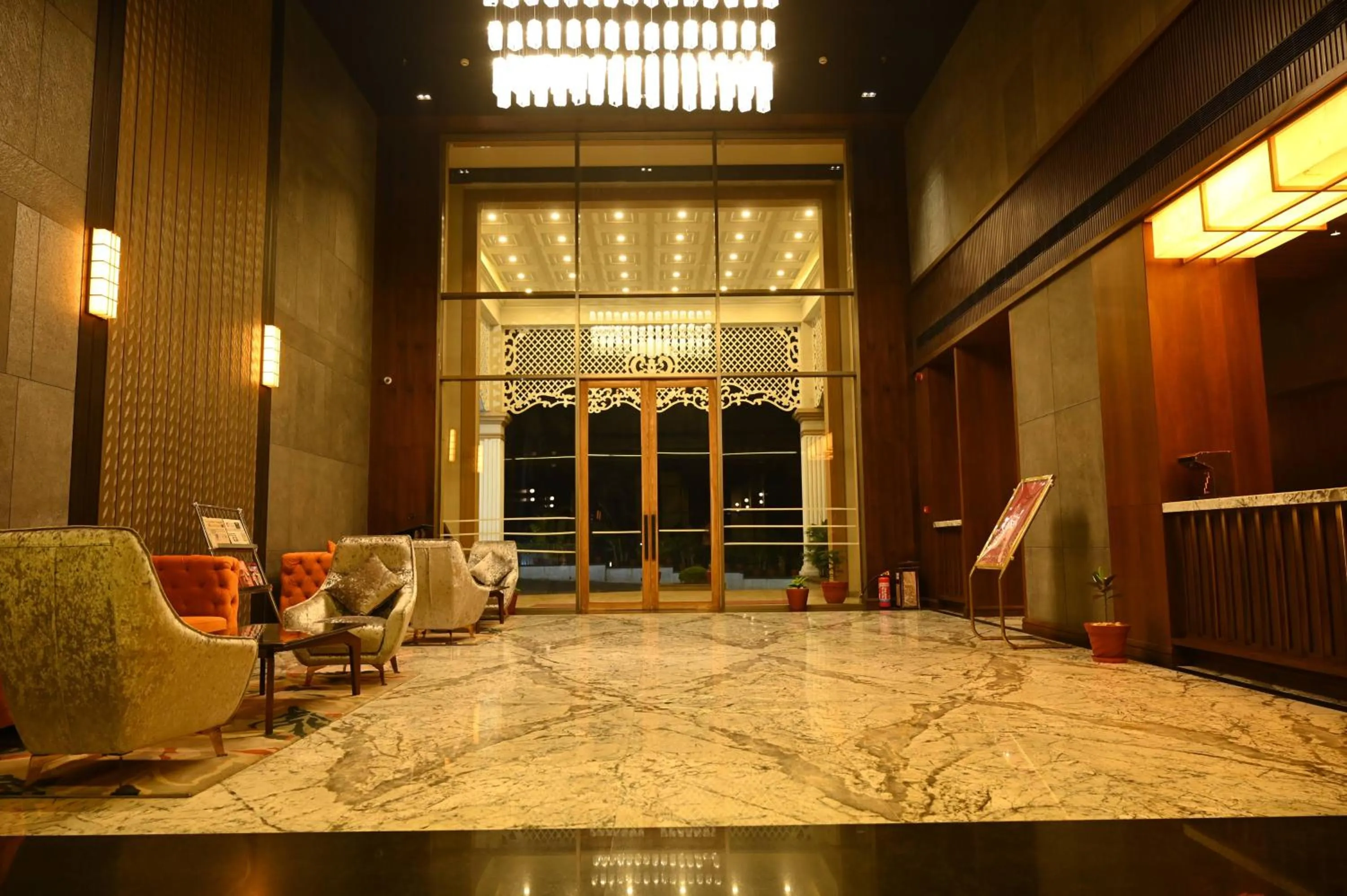 Seating area in HOTEL PAHADI