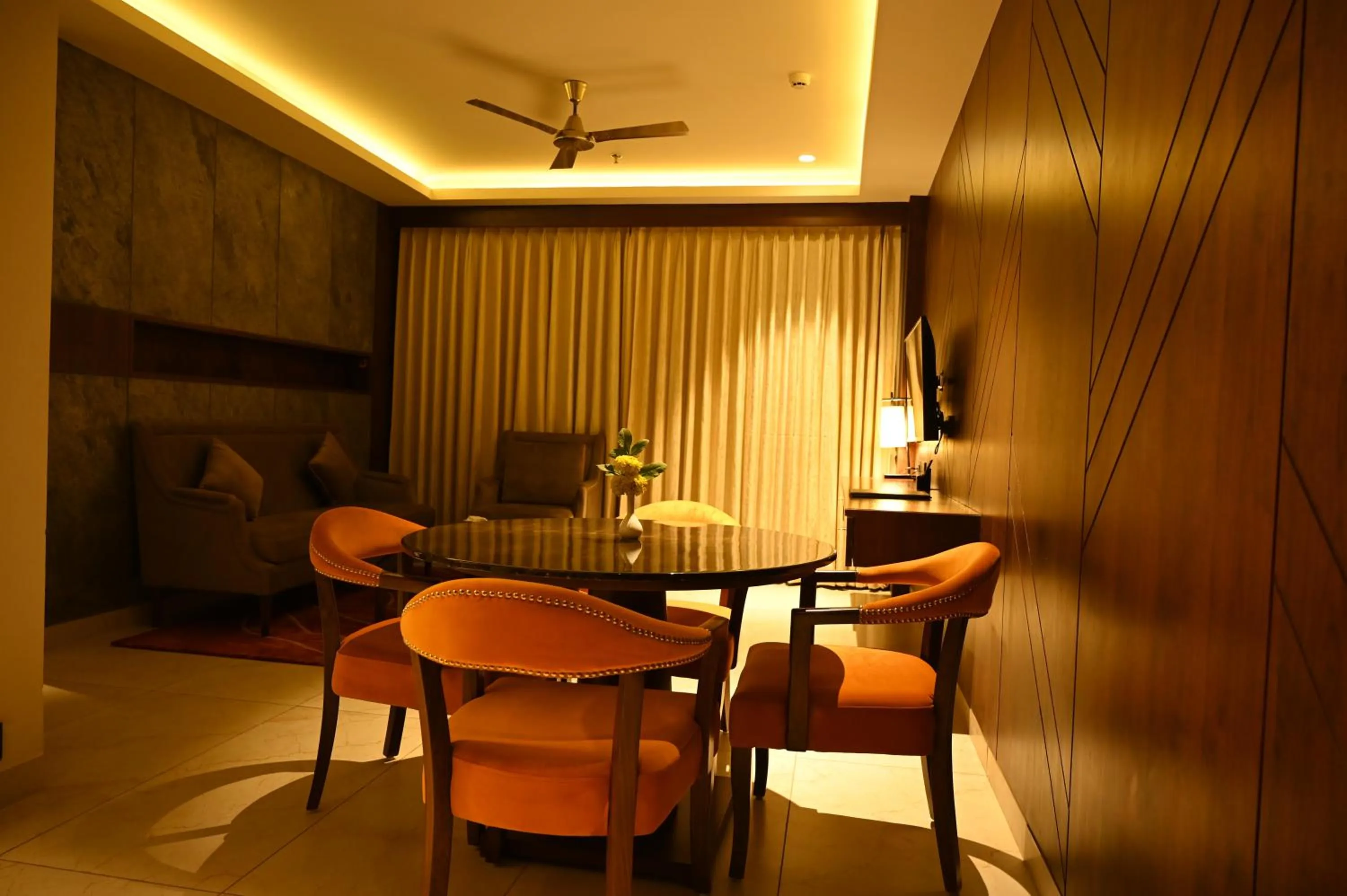 Seating area in HOTEL PAHADI