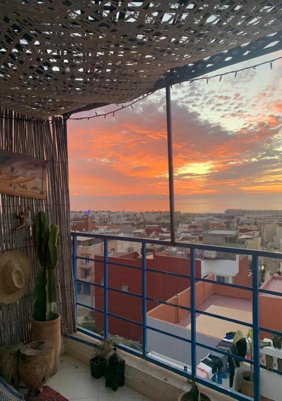 Balcony/Terrace in Tamraght White Hostel