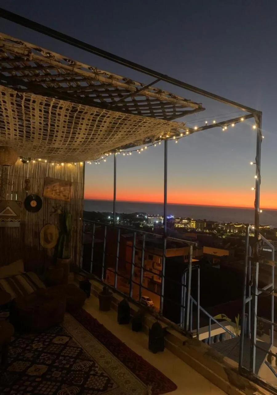 Balcony/Terrace in Tamraght White Hostel