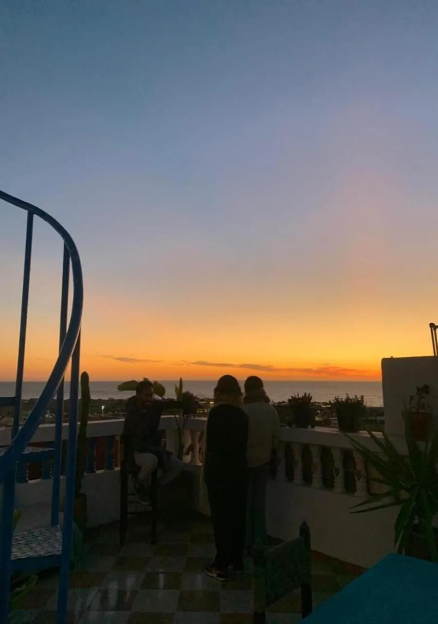 Balcony/Terrace in Tamraght White Hostel