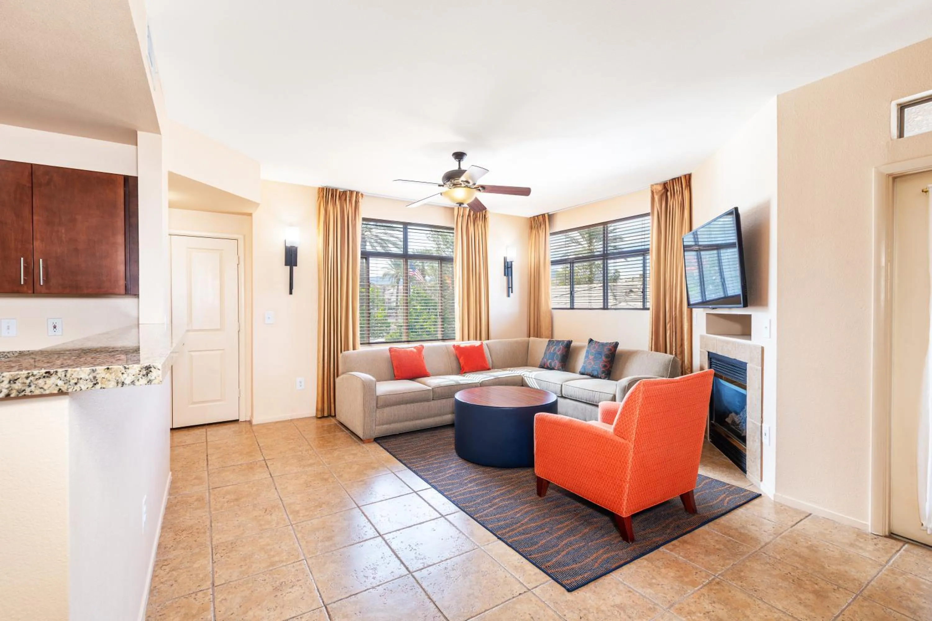 Living room in The Cliffs at Peace Canyon