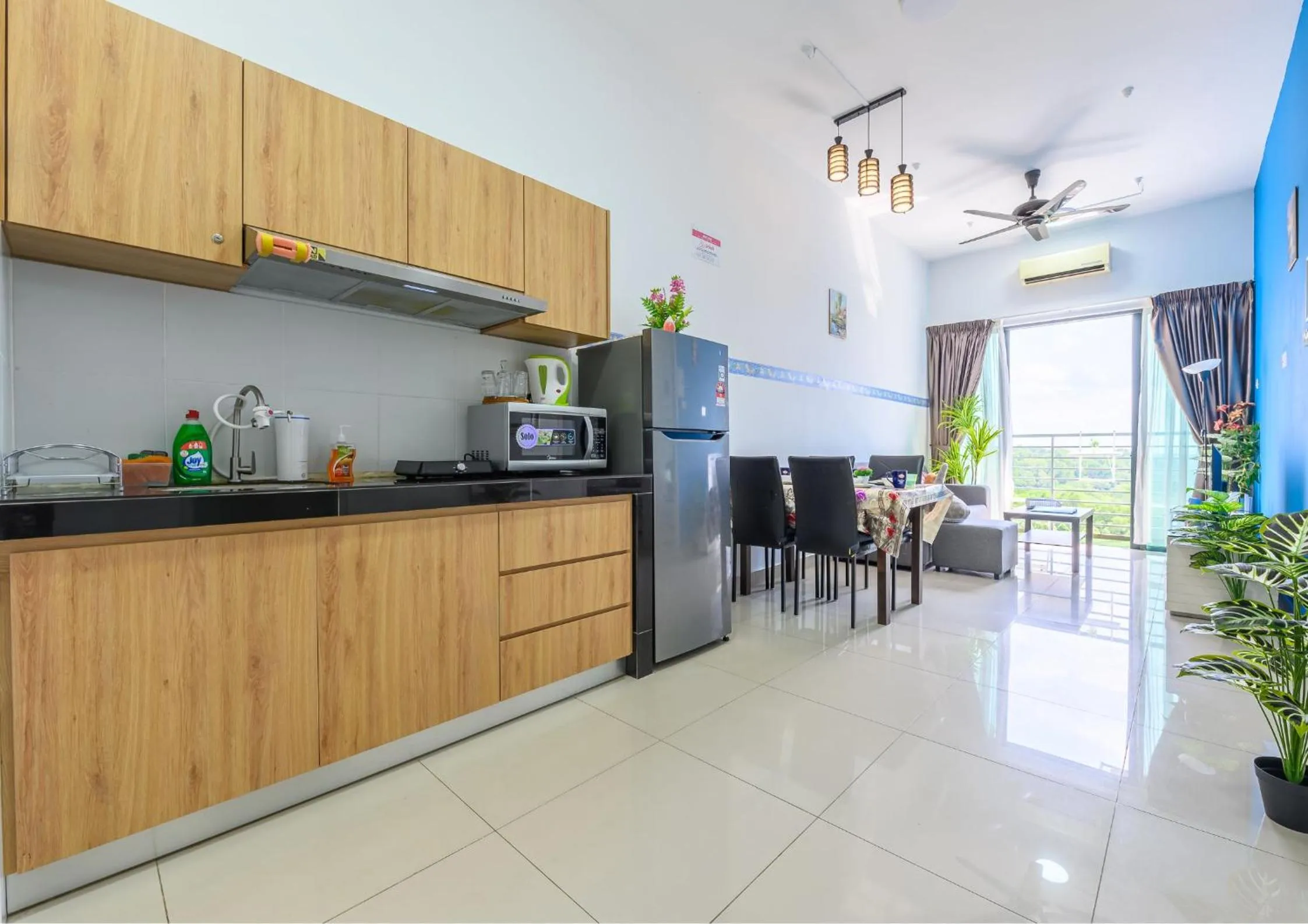 Kitchen or kitchenette in Cozy Park View Stay Above DPulze Mall #DP1
