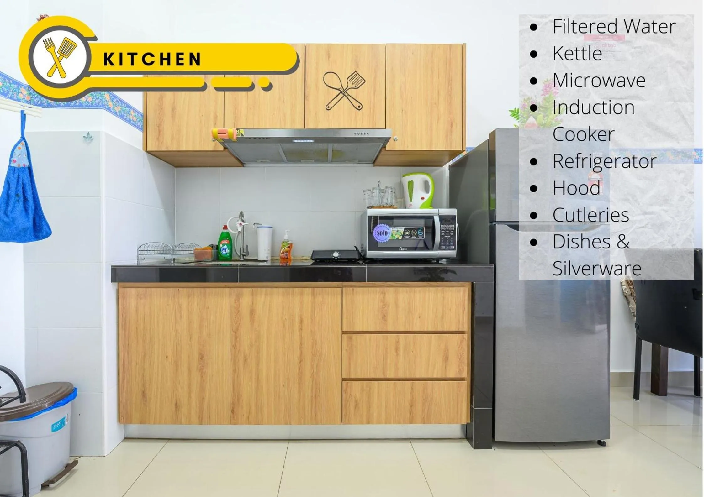 Kitchen or kitchenette in Cozy Park View Stay Above DPulze Mall #DP1