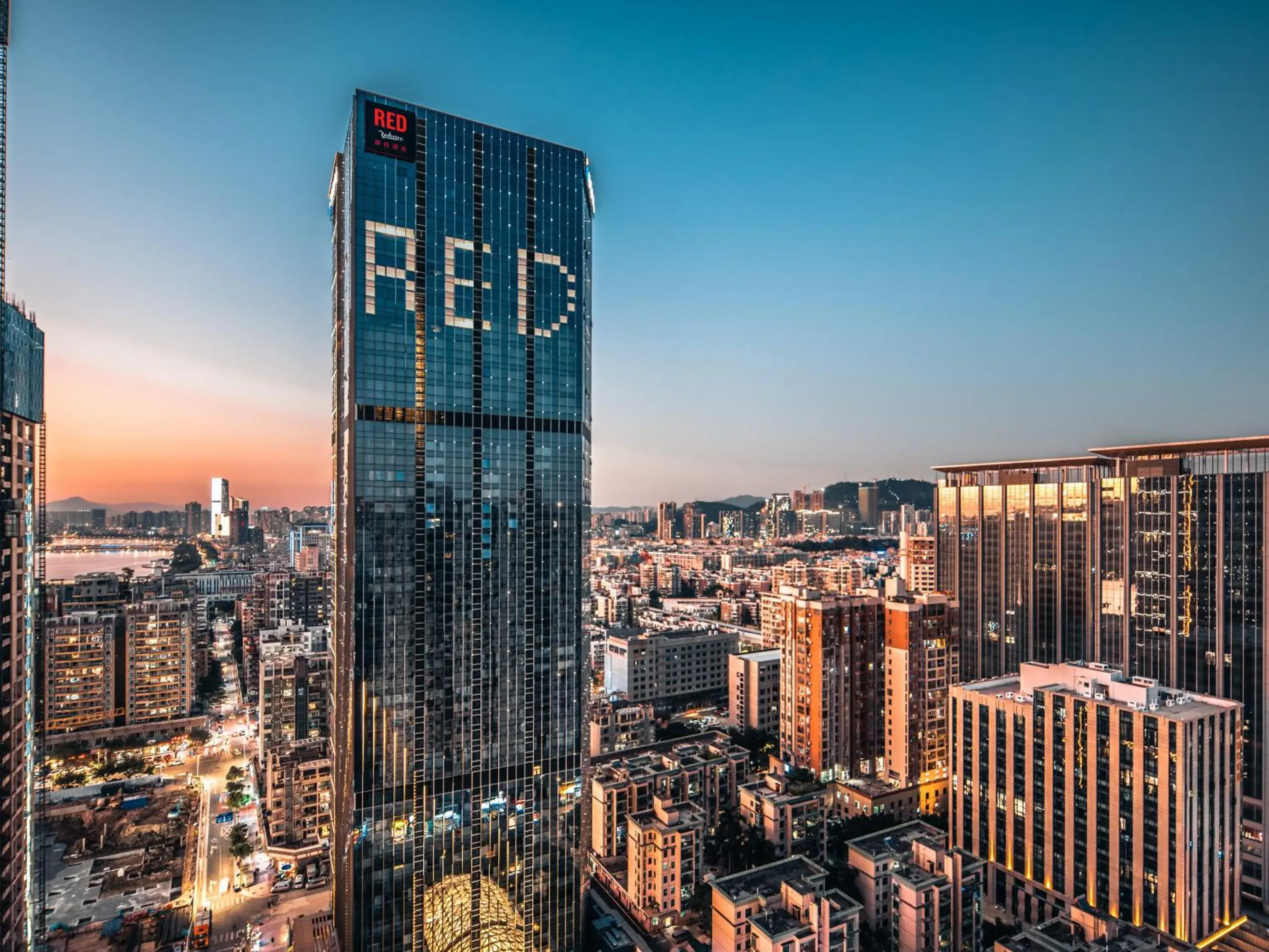City view in Radisson RED Hotel Zhuhai Gongbei Port City view in Radisson RED Hotel Zhuhai Gongbei Port