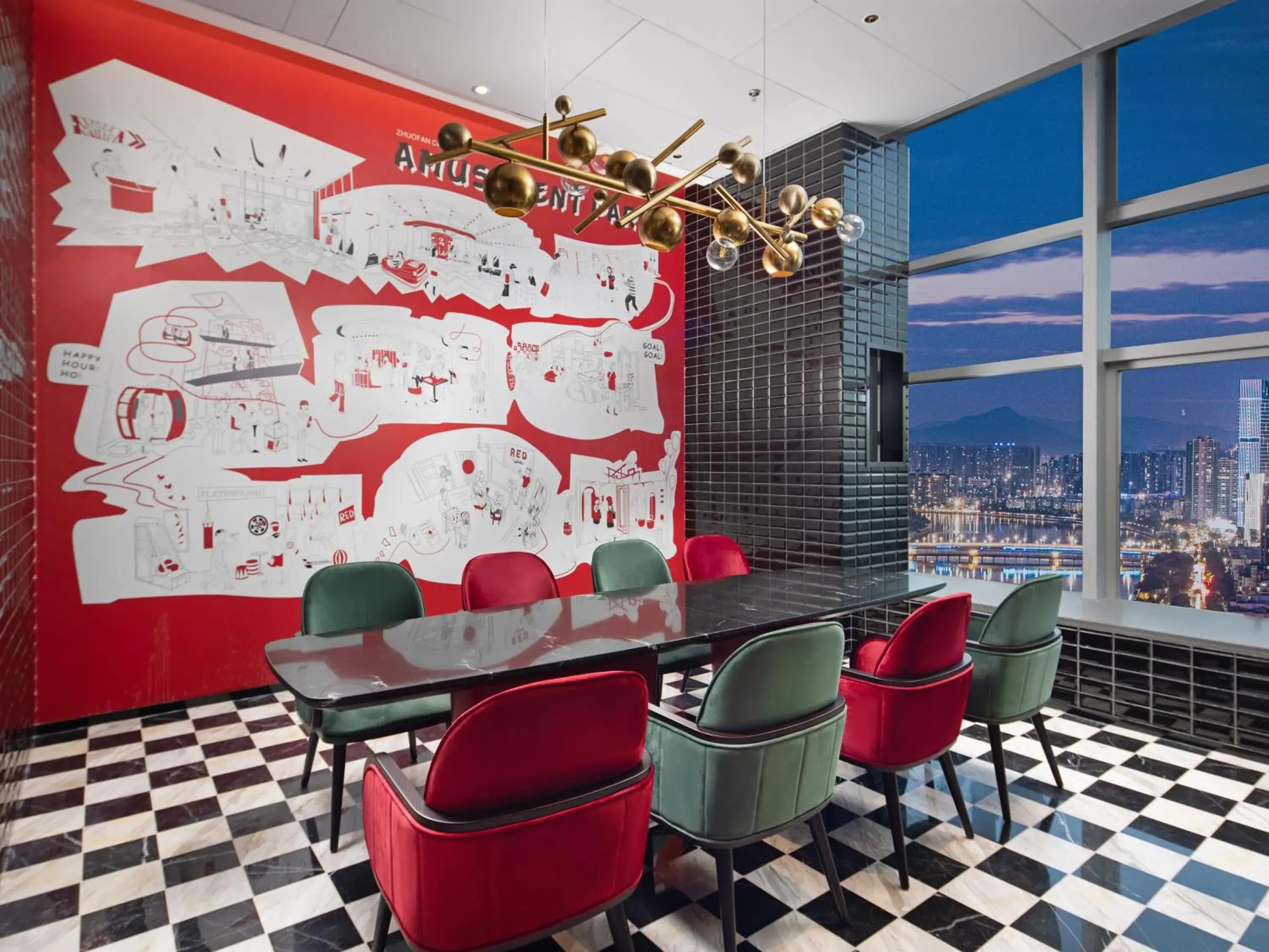 Lounge or bar in Radisson RED Hotel Zhuhai Gongbei Port Lounge or bar in Radisson RED Hotel Zhuhai Gongbei Port