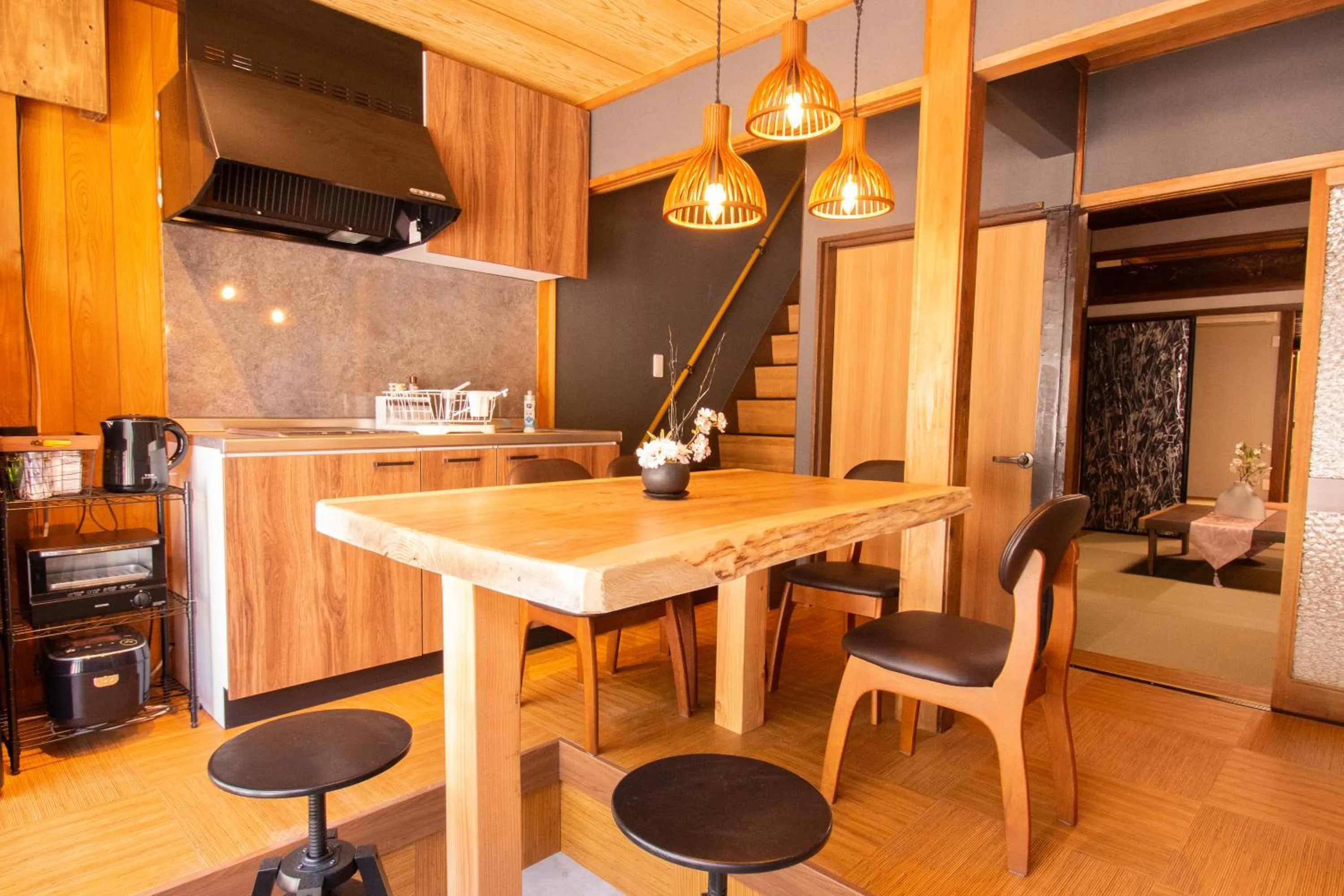 Kitchen or kitchenette in MON Kishinosato Sakura Resort -vacation rental-