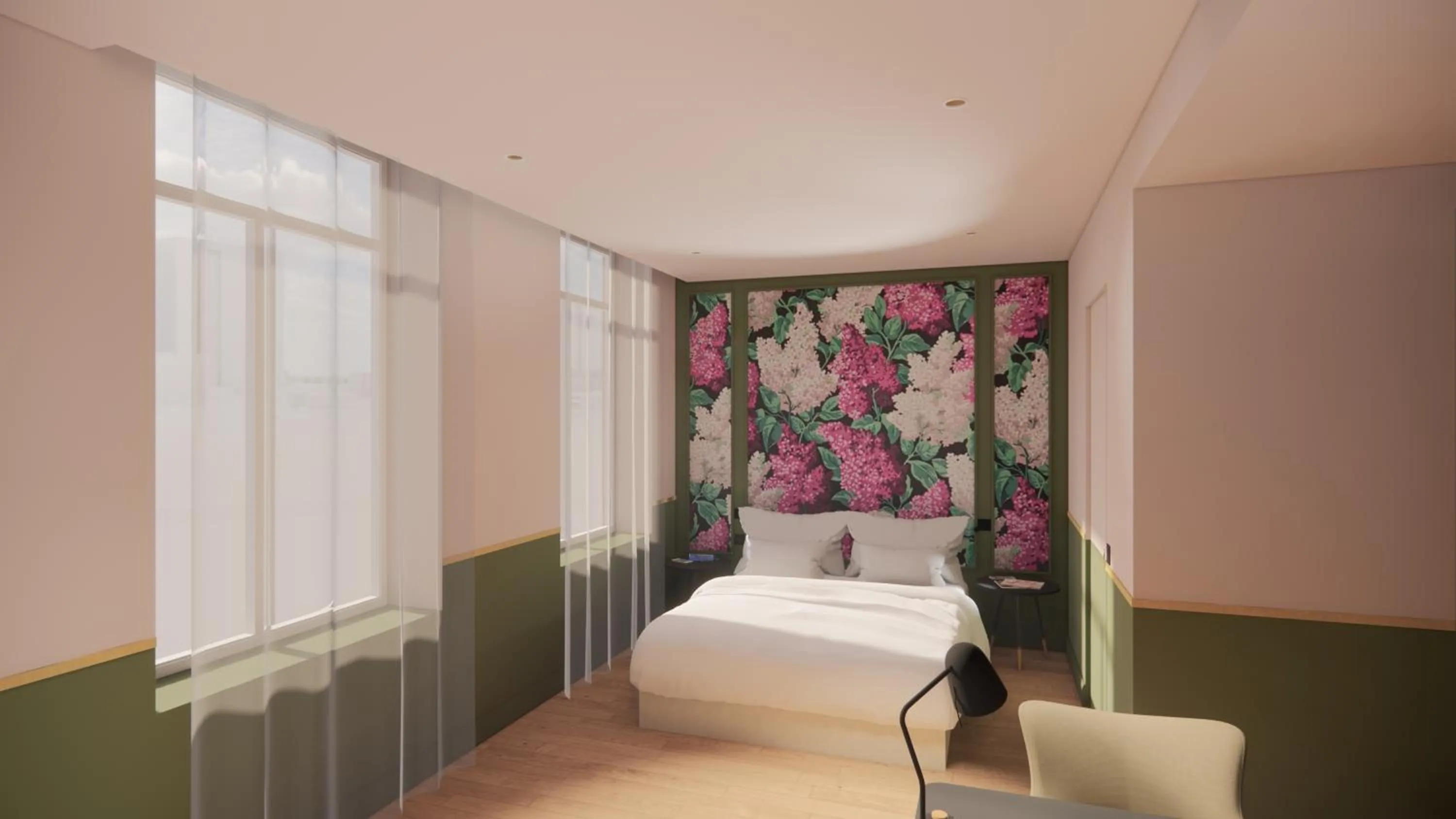 Bed in Hotel Continental