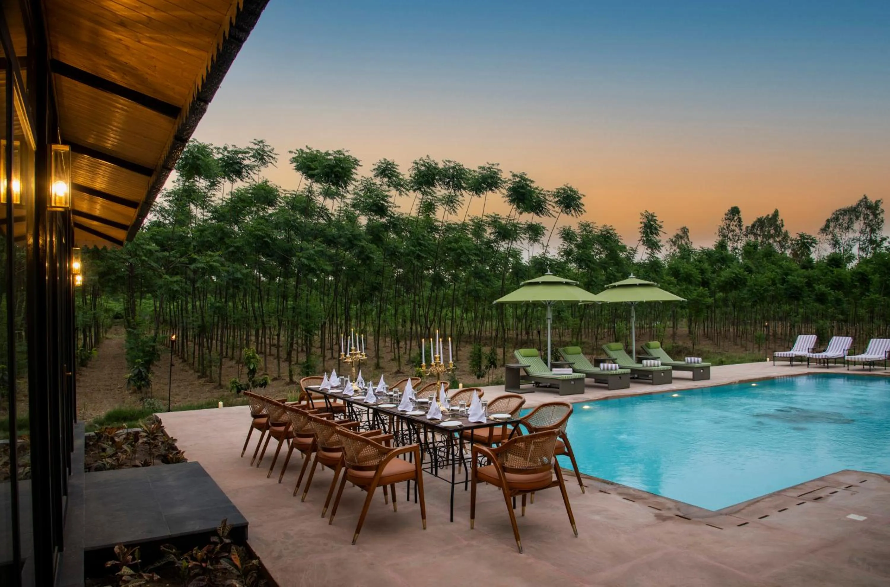 Swimming pool in Aalia Jungle Retreat and Spa, Bandarjudh, Haridwar - Araiya Anthology