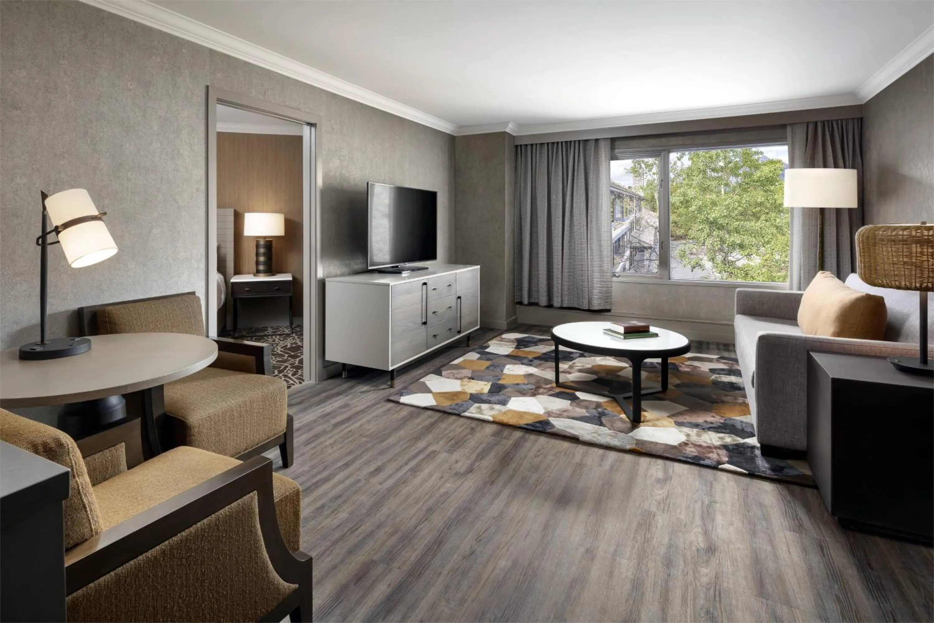 Living room in Kananaskis Mountain Lodge, Autograph Collection