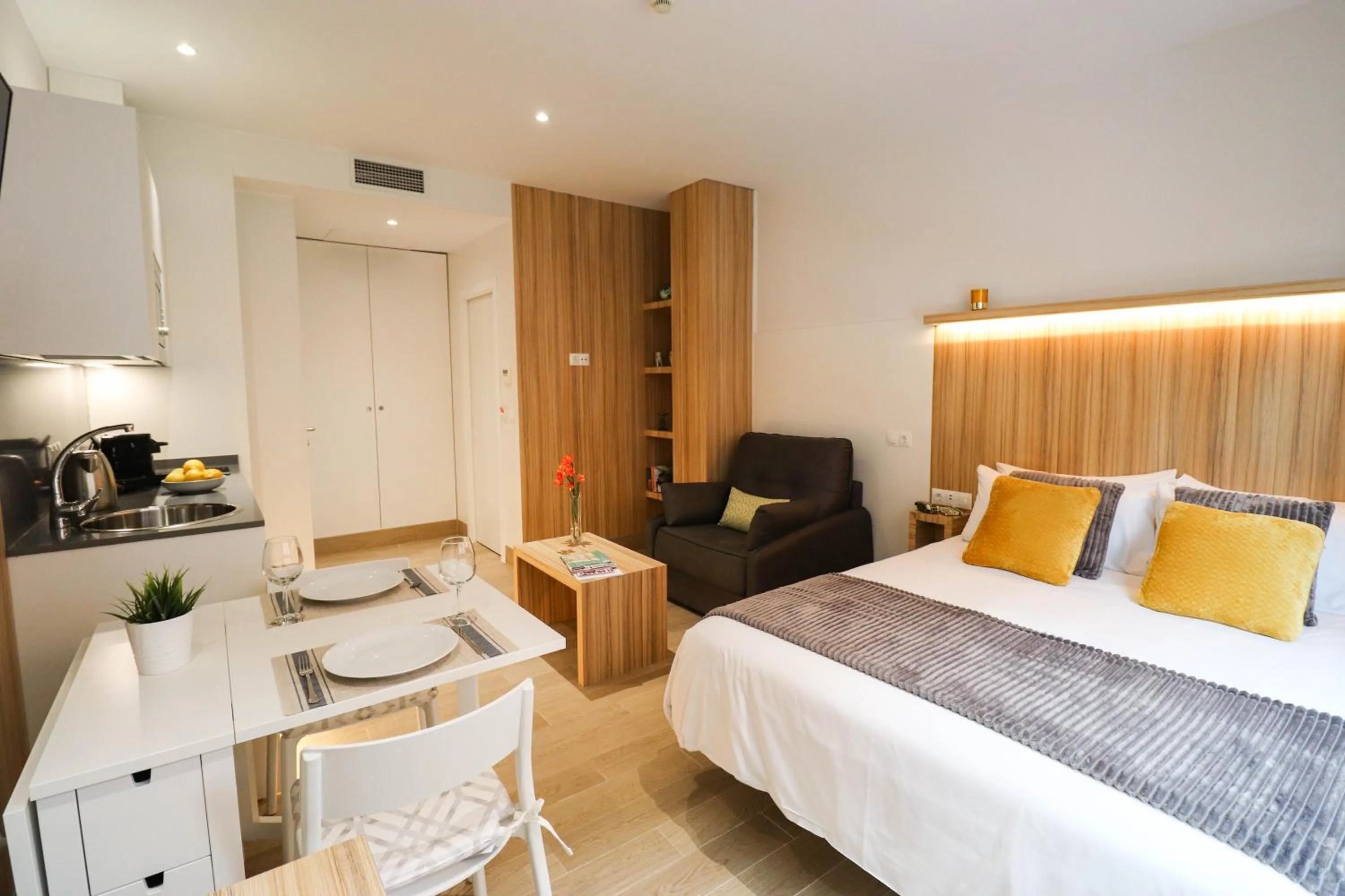 Bed in Studios Cielo Madrid