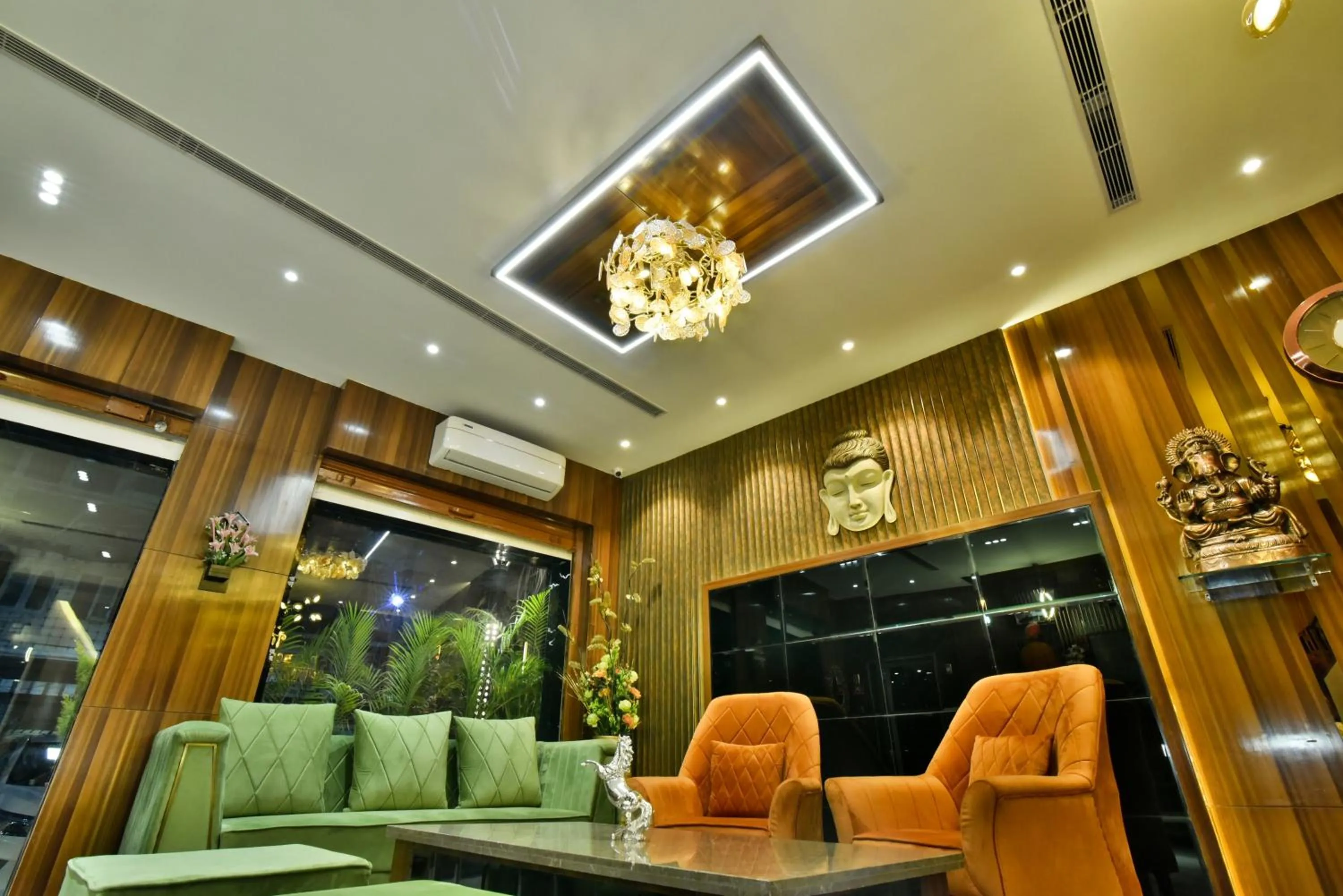 Seating area in Hotel Puri Palace