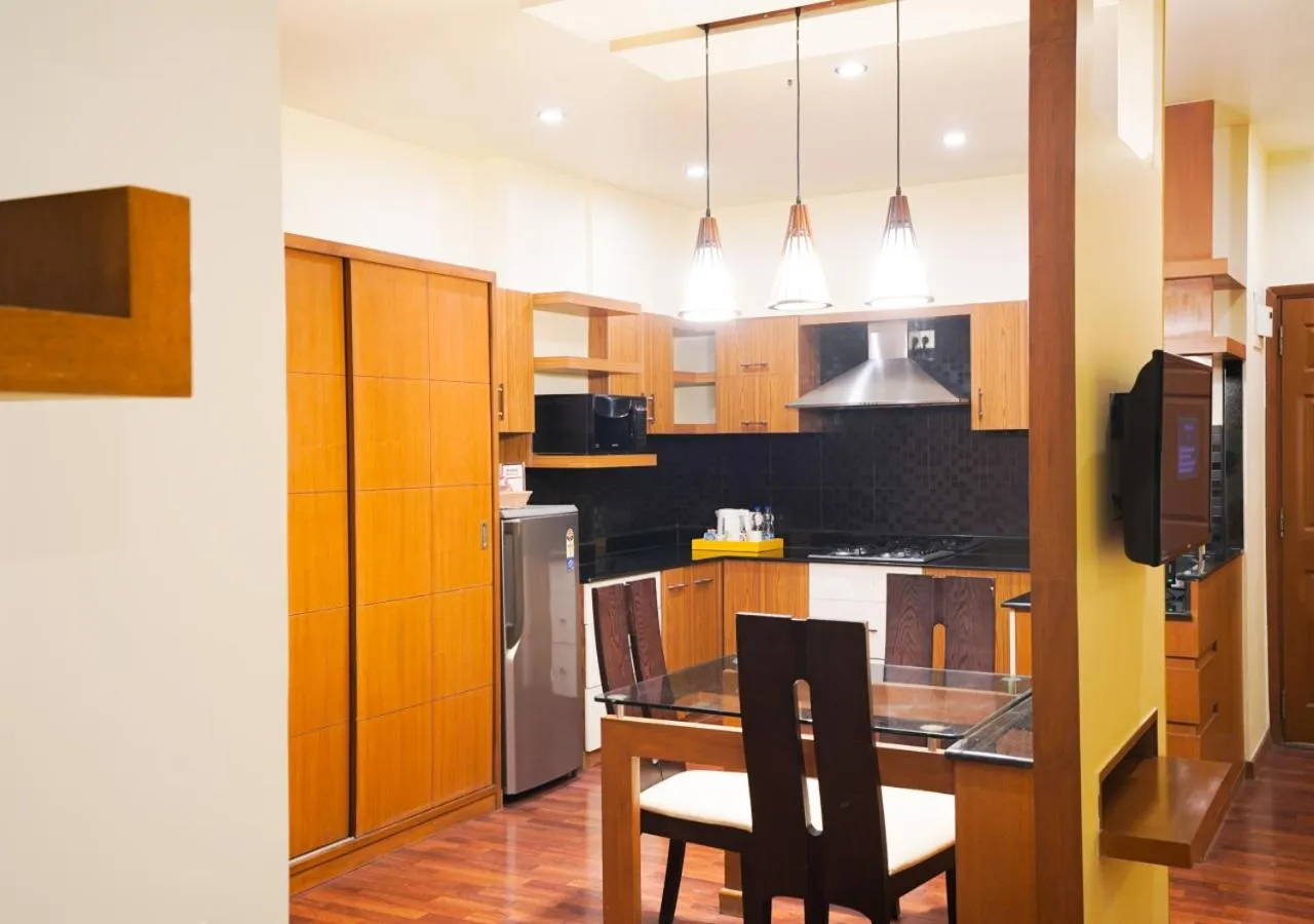 Kitchen or kitchenette in BloomSuites I Electronics City