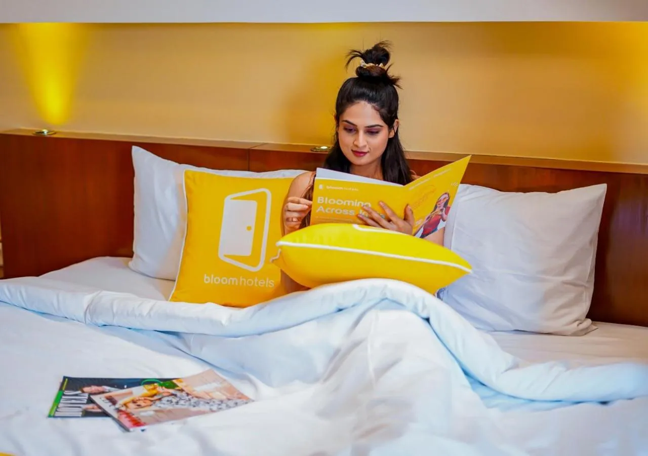 Bedroom, Bed in BloomSuites I Electronics City