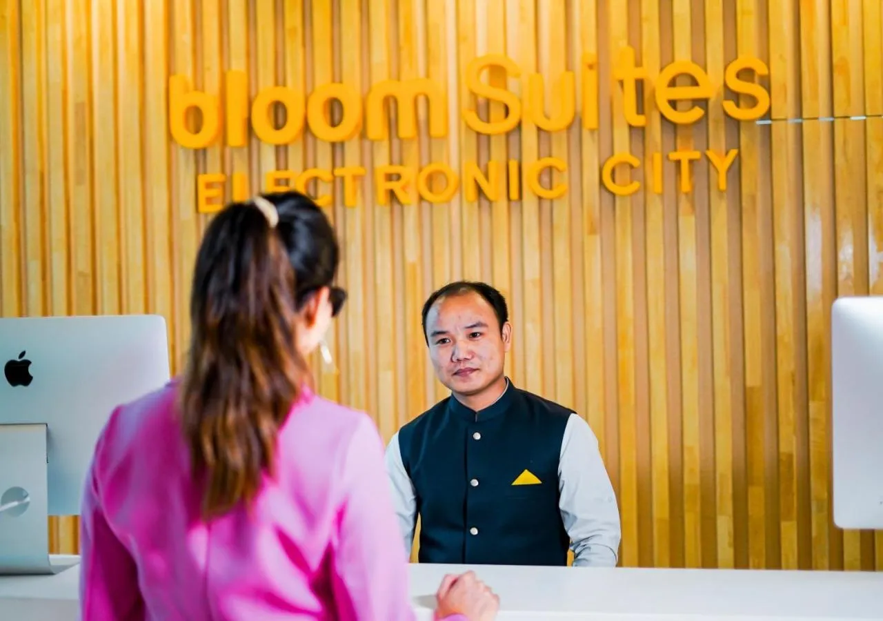Lobby or reception in BloomSuites I Electronics City
