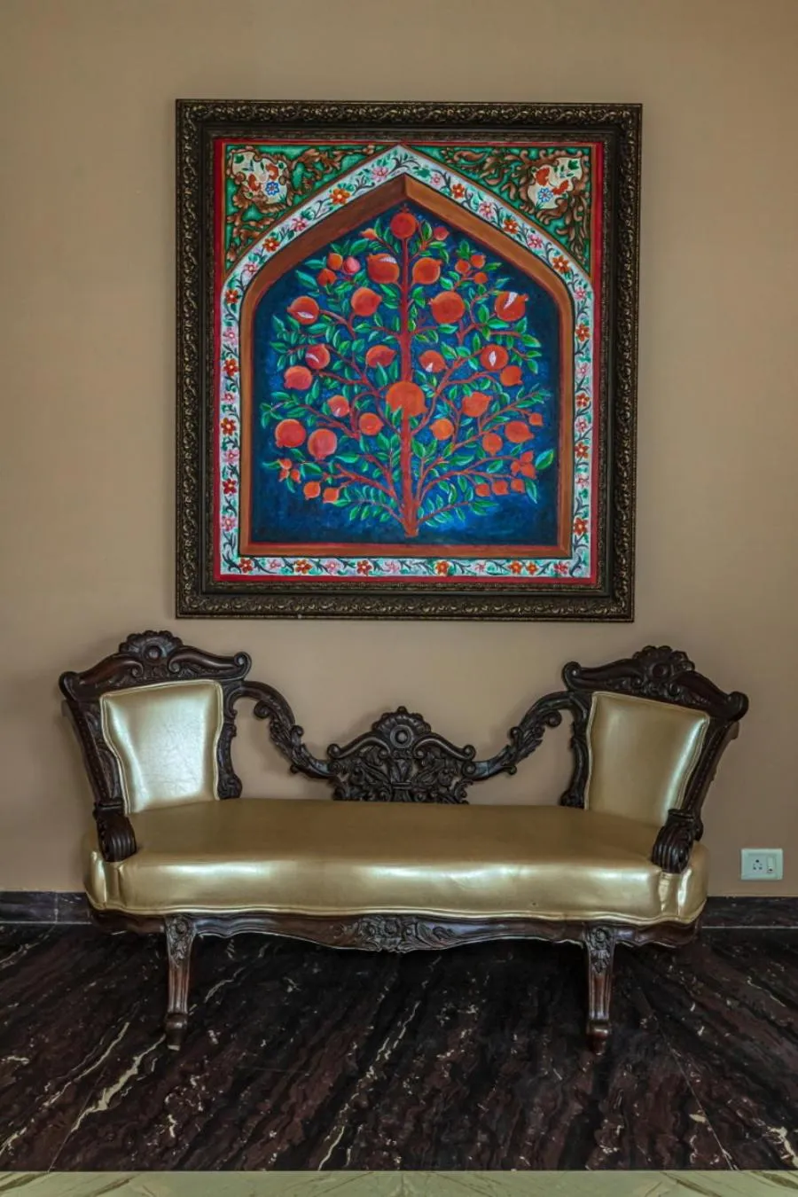 Decorative detail in SaffronStays Aura - 4BR luxury pool villa with gym, BBQ deck, lawns & indoor games near Kihim Beach