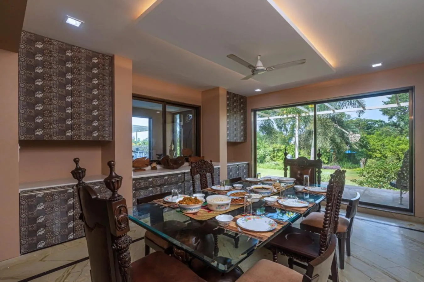Food and drinks in SaffronStays Aura - 4BR luxury pool villa with gym, BBQ deck, lawns & indoor games near Kihim Beach