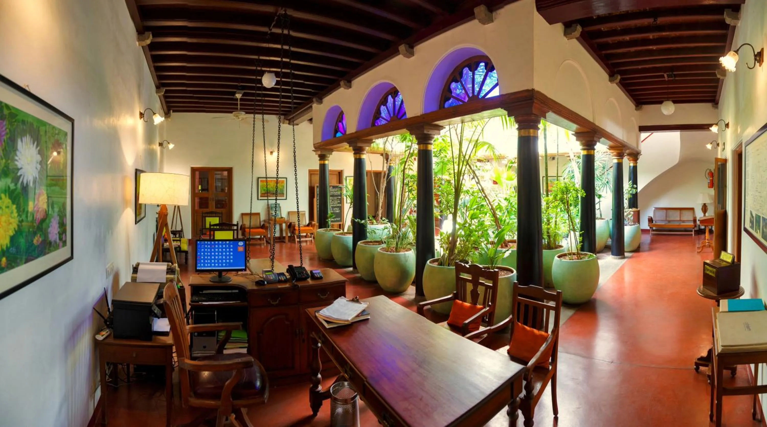 Lobby or reception in Maison Perumal Pondicherry - A CGH Earth Experience