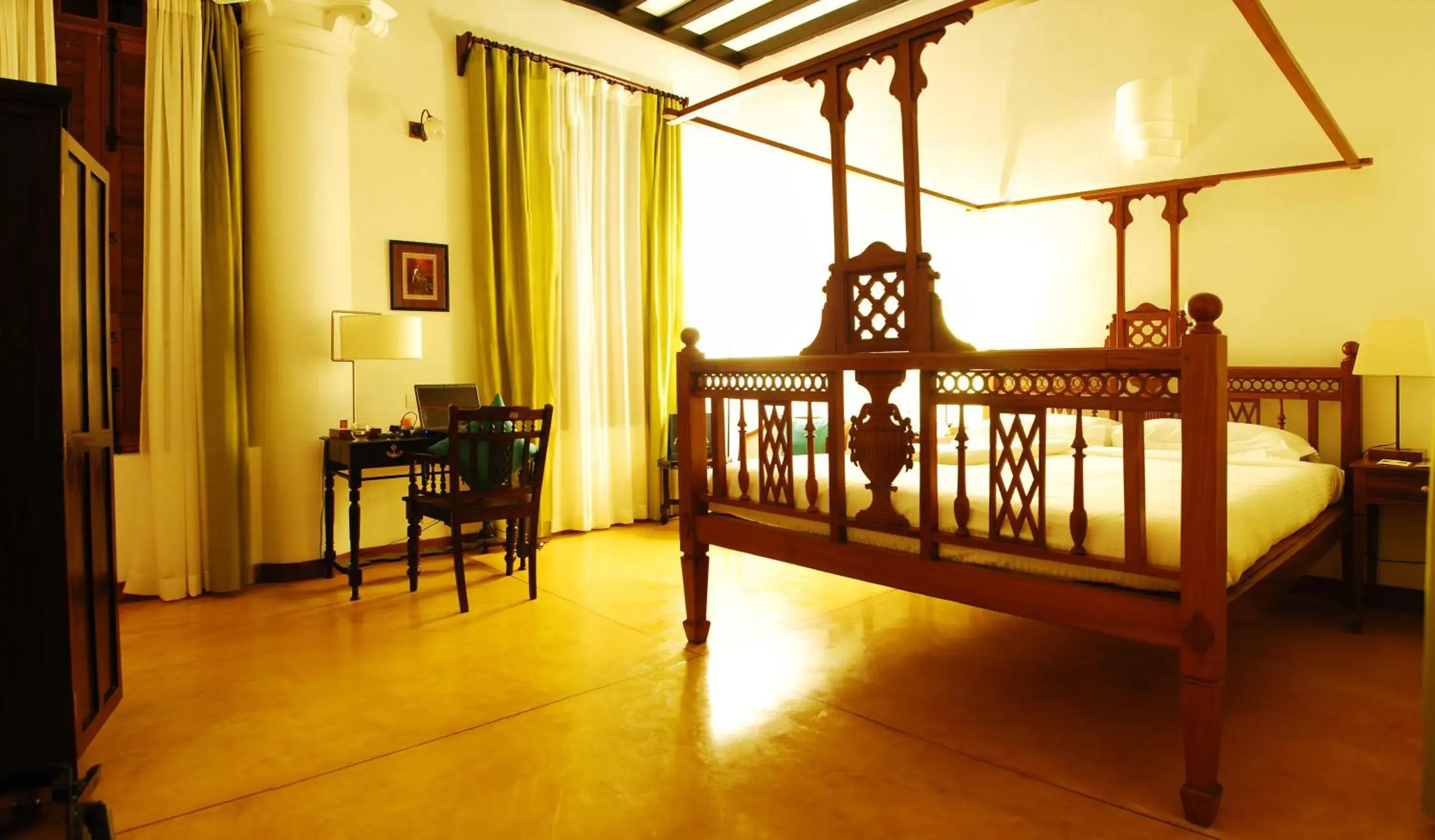 Bed in Maison Perumal Pondicherry - A CGH Earth Experience Bed in Maison Perumal Pondicherry - A CGH Earth Experience