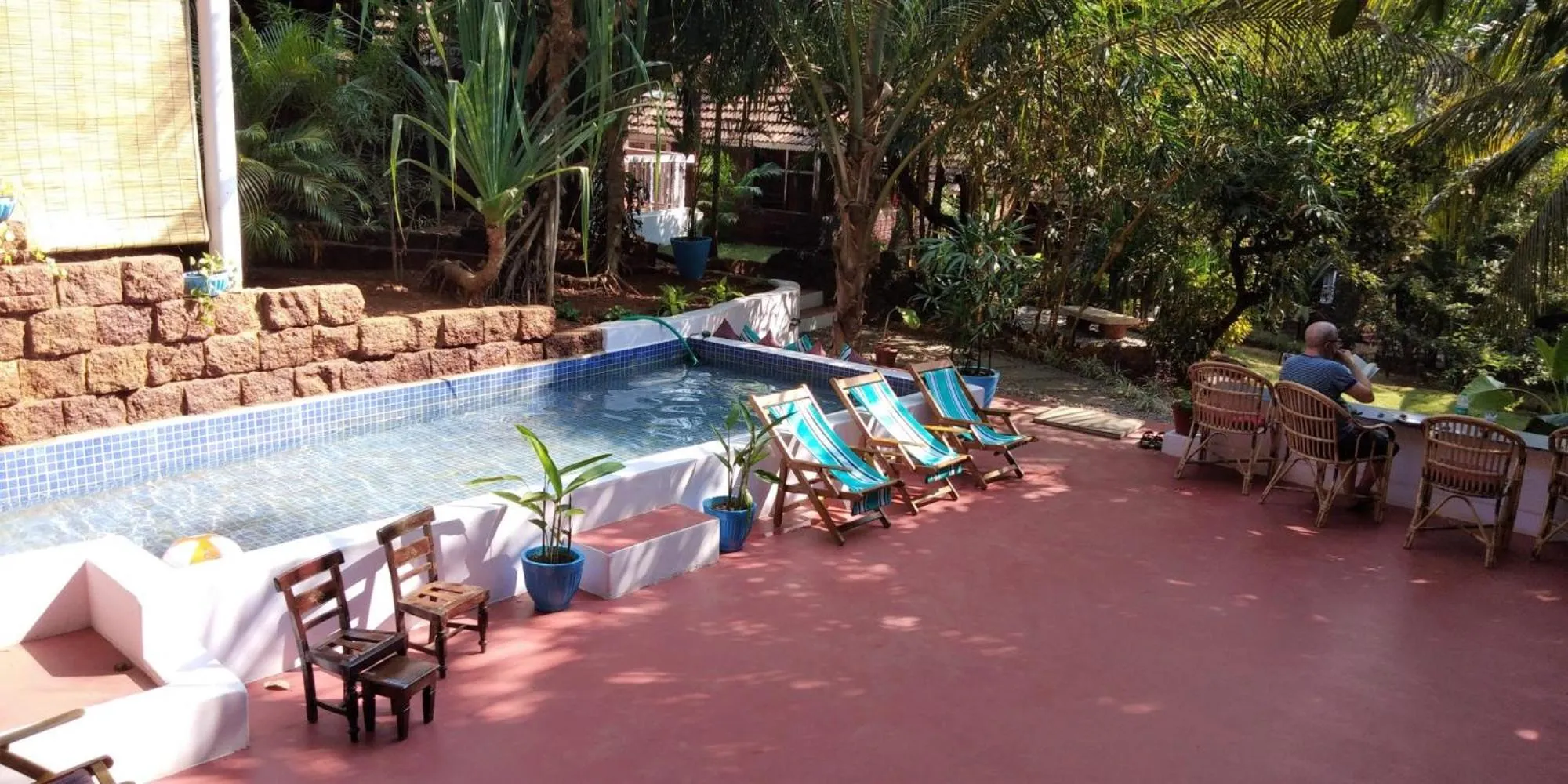 Swimming pool in Namaste Yoga Farm