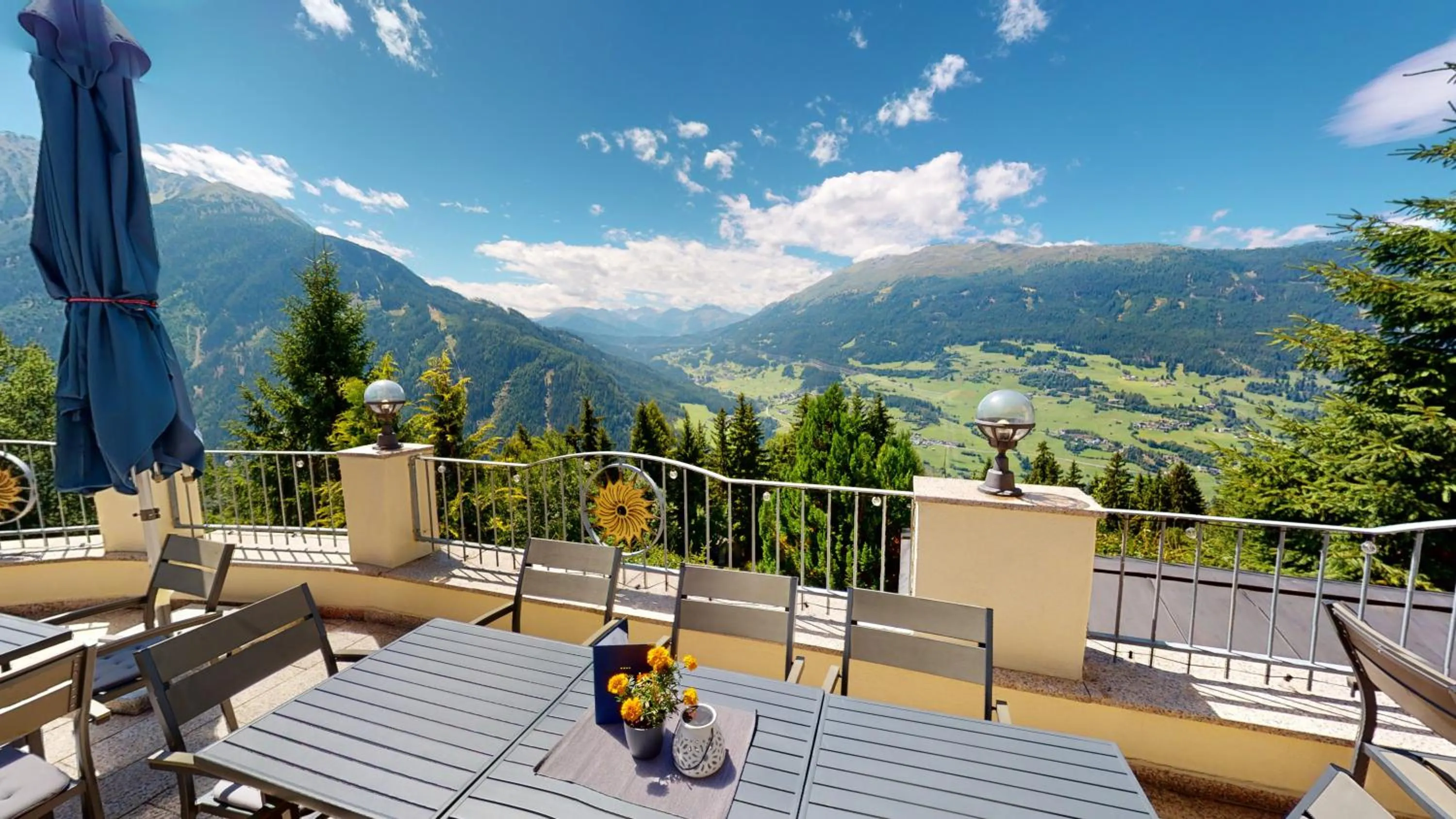 Balcony/Terrace in Wellness Aparthotel Panorama Alpin - Ferienwohnungen Jerzens im Pitztal