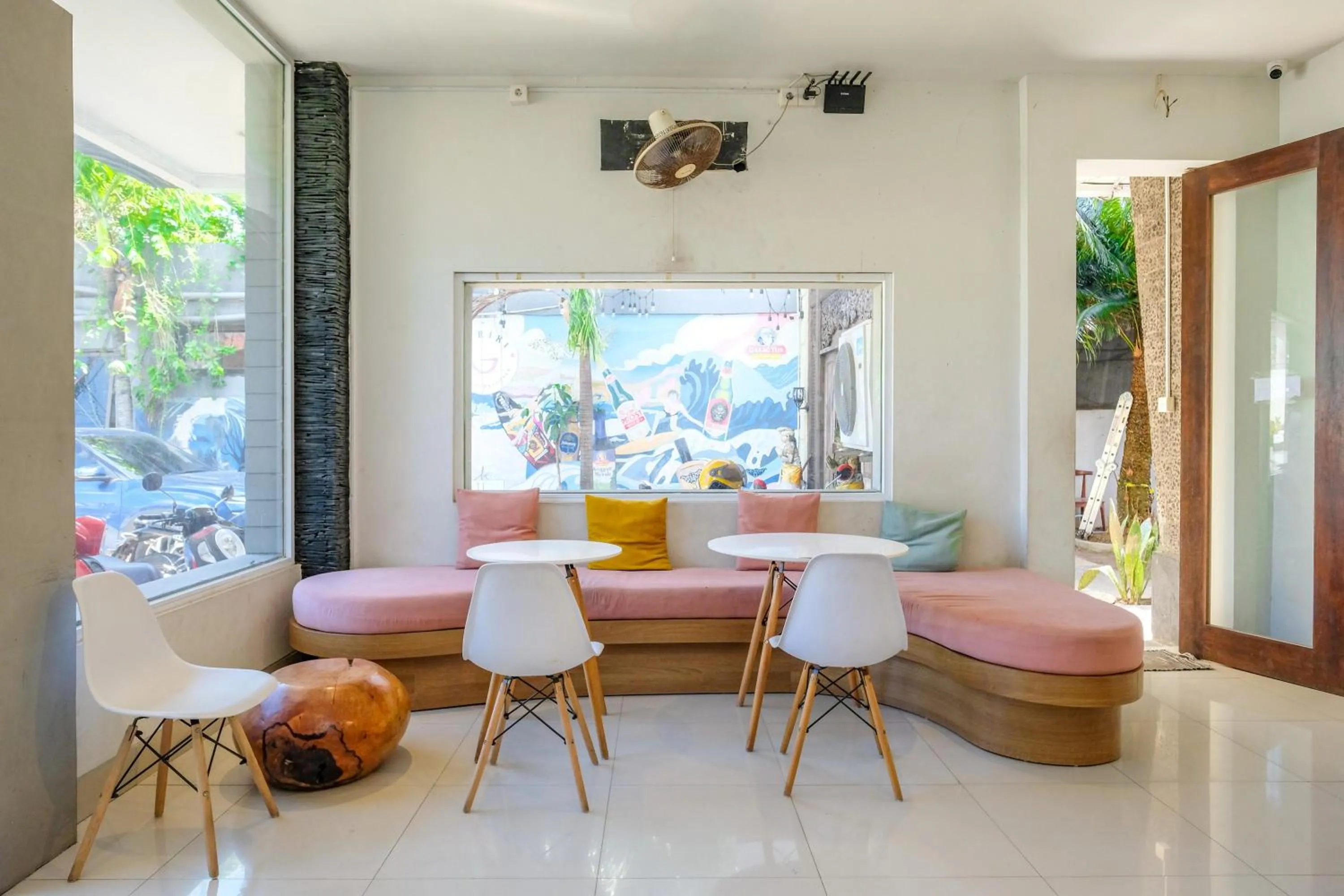 Seating area in Lega Legi Town House Seminyak by The Lavana