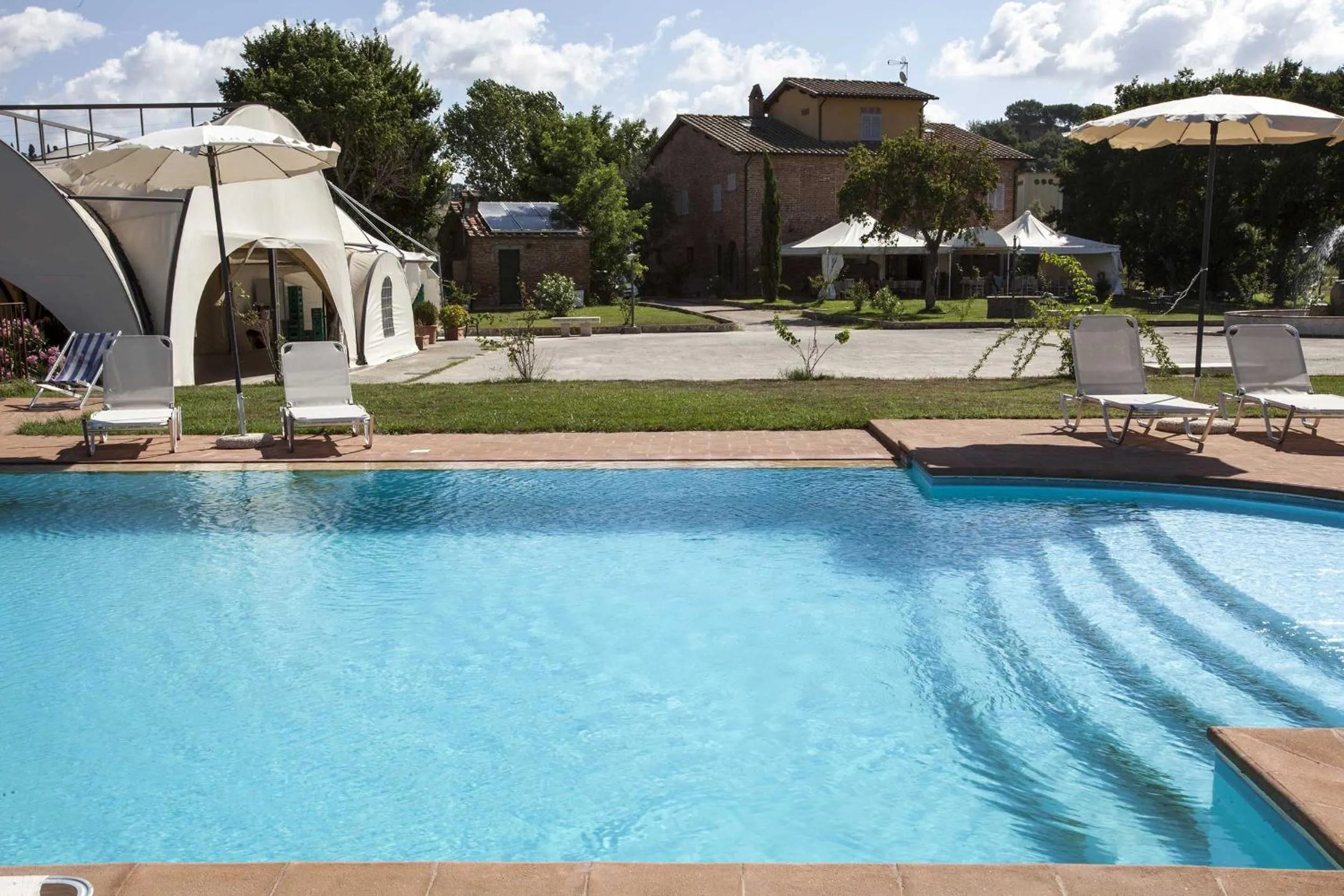 Pool view in Relais La Leopolda