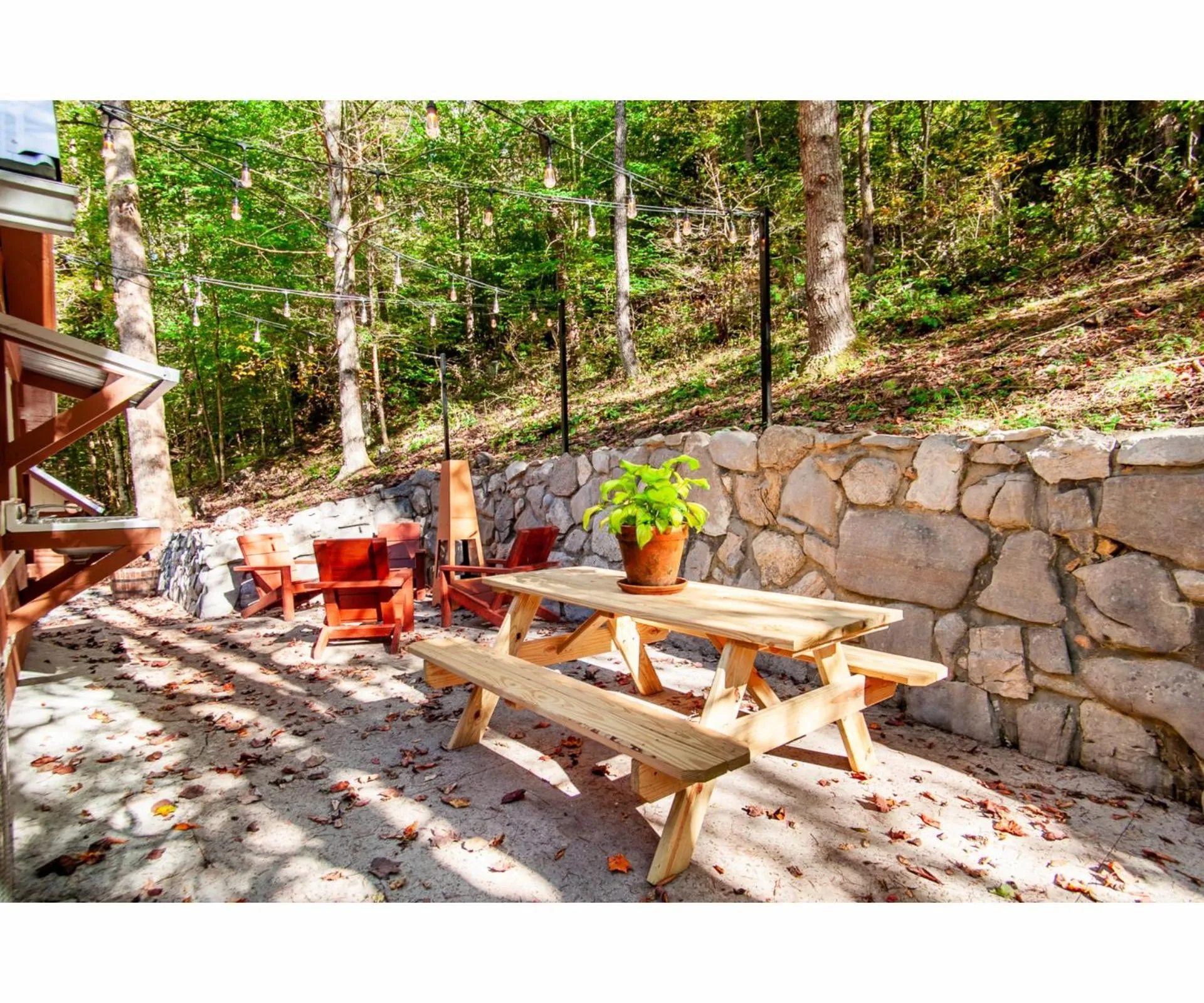 Patio in Beary Relaxing Cabin - Rustic with Outdoor Patio