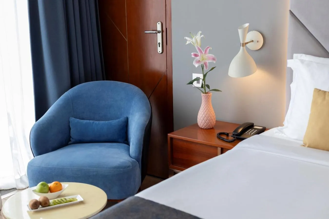 Seating area, Bed in De Mandarin Hotel Goa