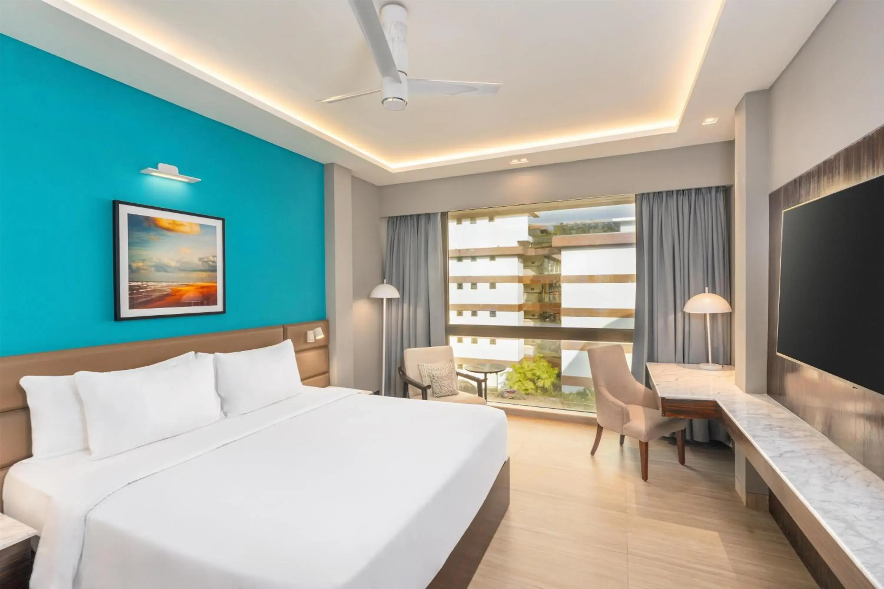 Bedroom, Bed in Radisson Resort Goa Baga Bedroom, Bed in Radisson Resort Goa Baga