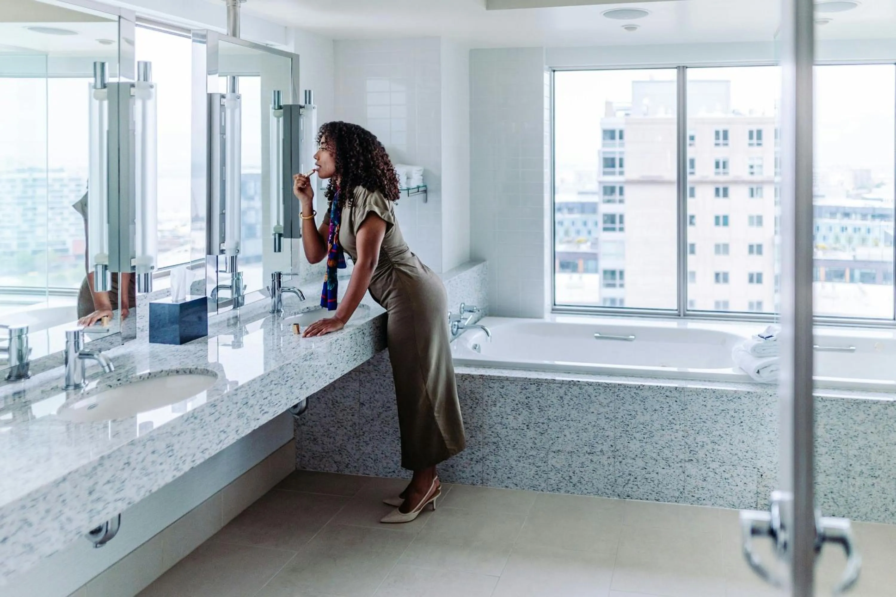 Bathroom in Renaissance Boston Seaport District