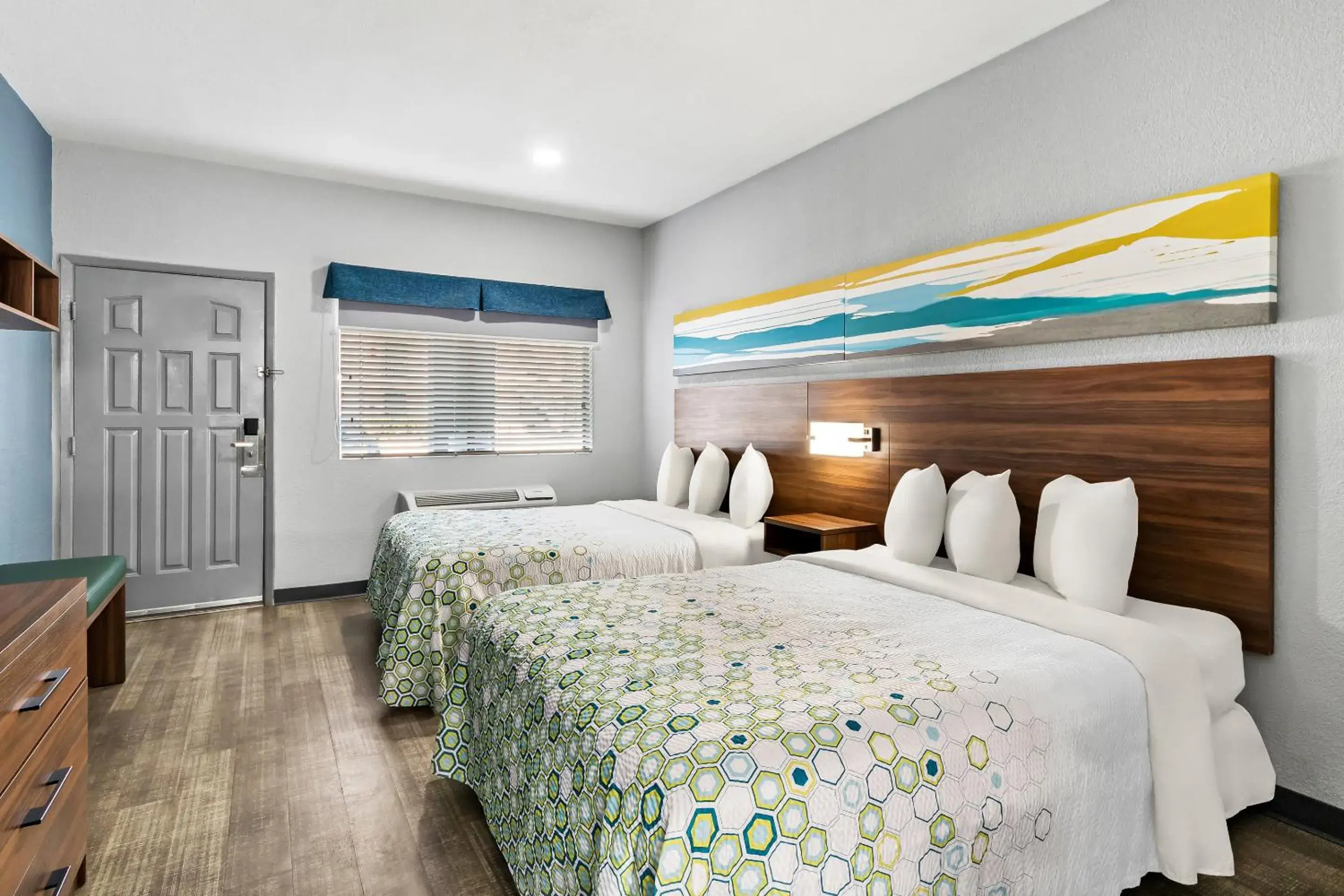 Studio Room with Two Queen Beds with Stovetop Disability Access Non-Smoking in HomeTowne Studios by Red Roof San Antonio E - Frost Bank Center Studio Room with Two Queen Beds with Stovetop Disability Access Non-Smoking in HomeTowne Studios by Red Roof San Antonio E - Frost Bank Center