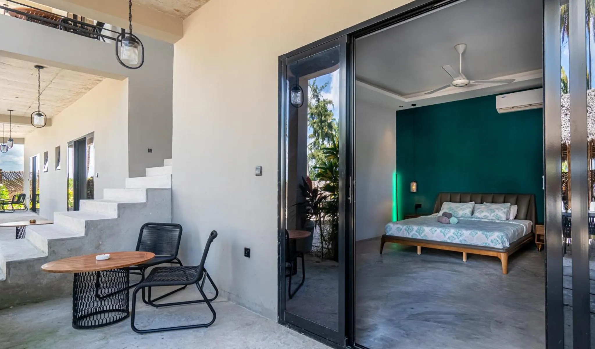 Patio in V Hotel in Paje