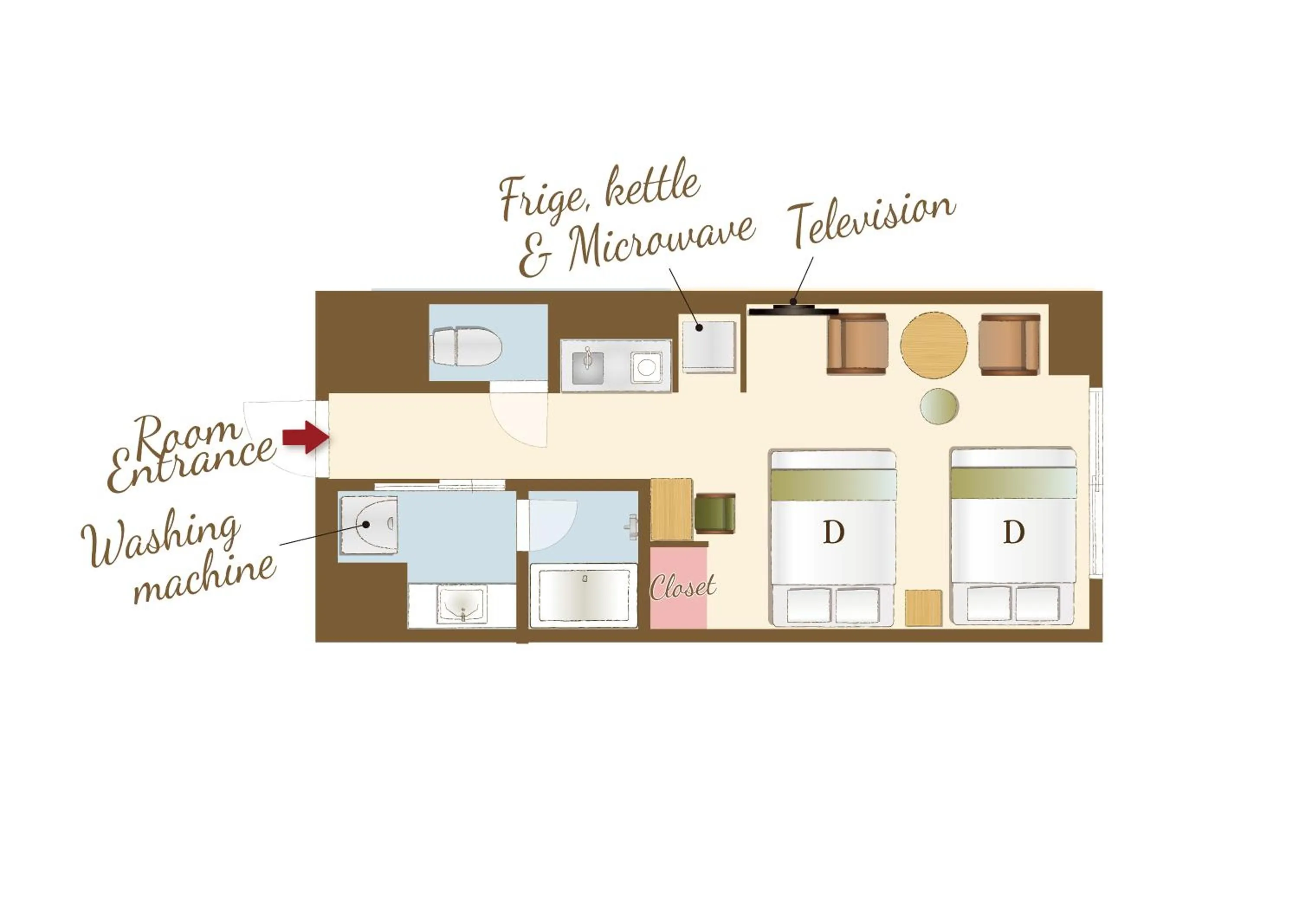 Floor plan in RESI STAY Kyo Ryuvilux Nijo