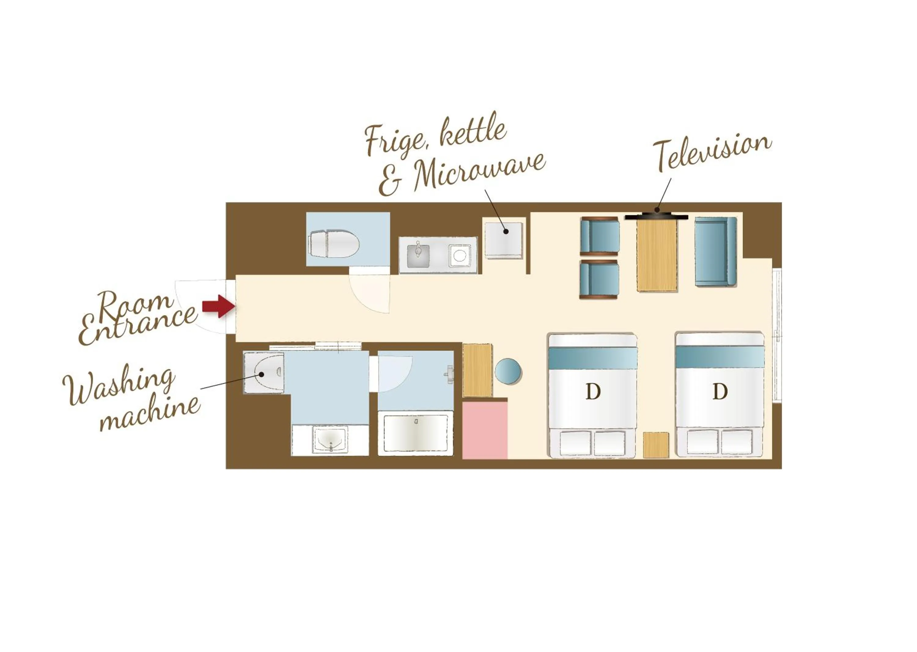 Floor plan in RESI STAY Kyo Ryuvilux Nijo