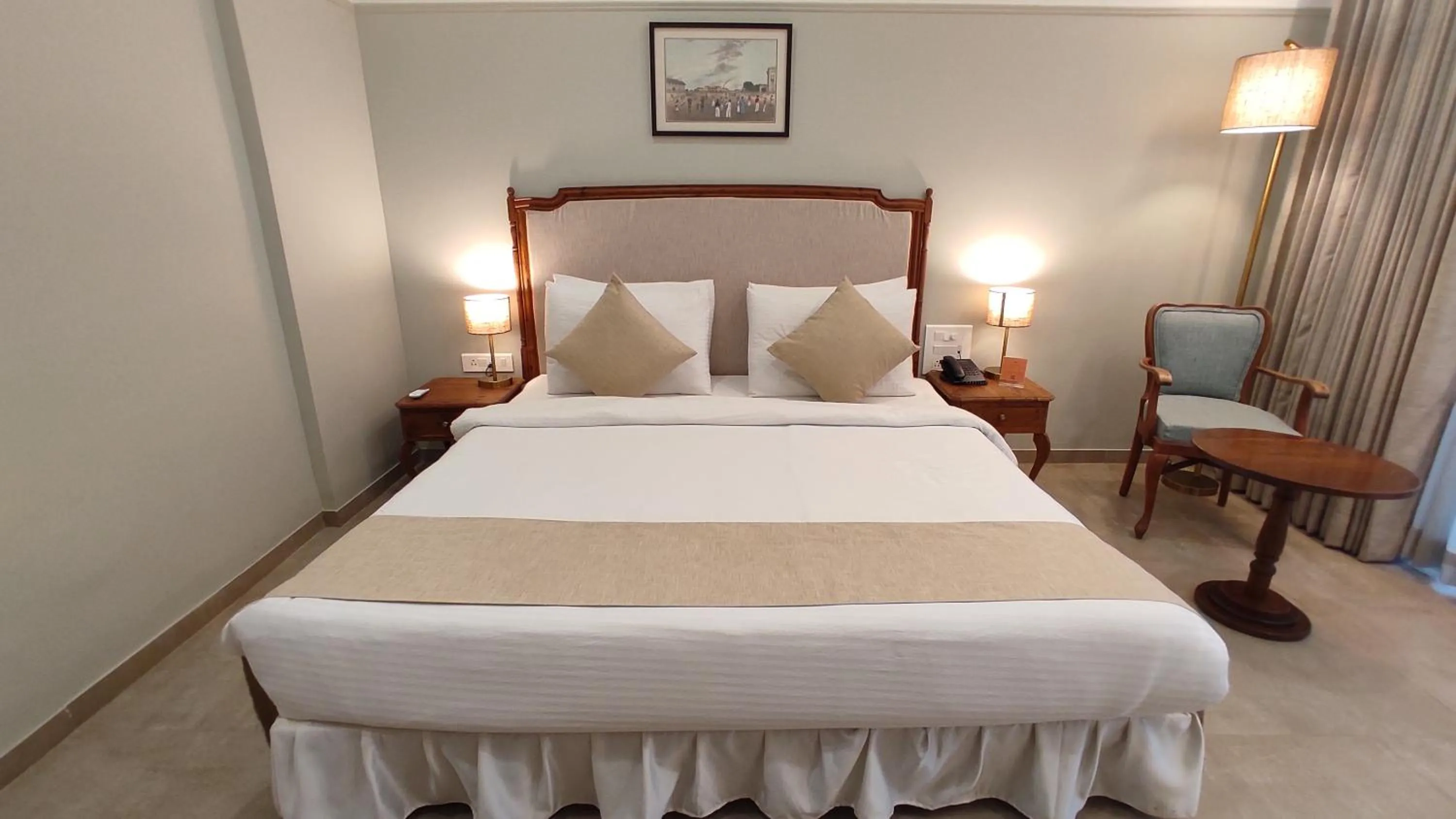 Bed in juSTa Rudra Resort & Spa
