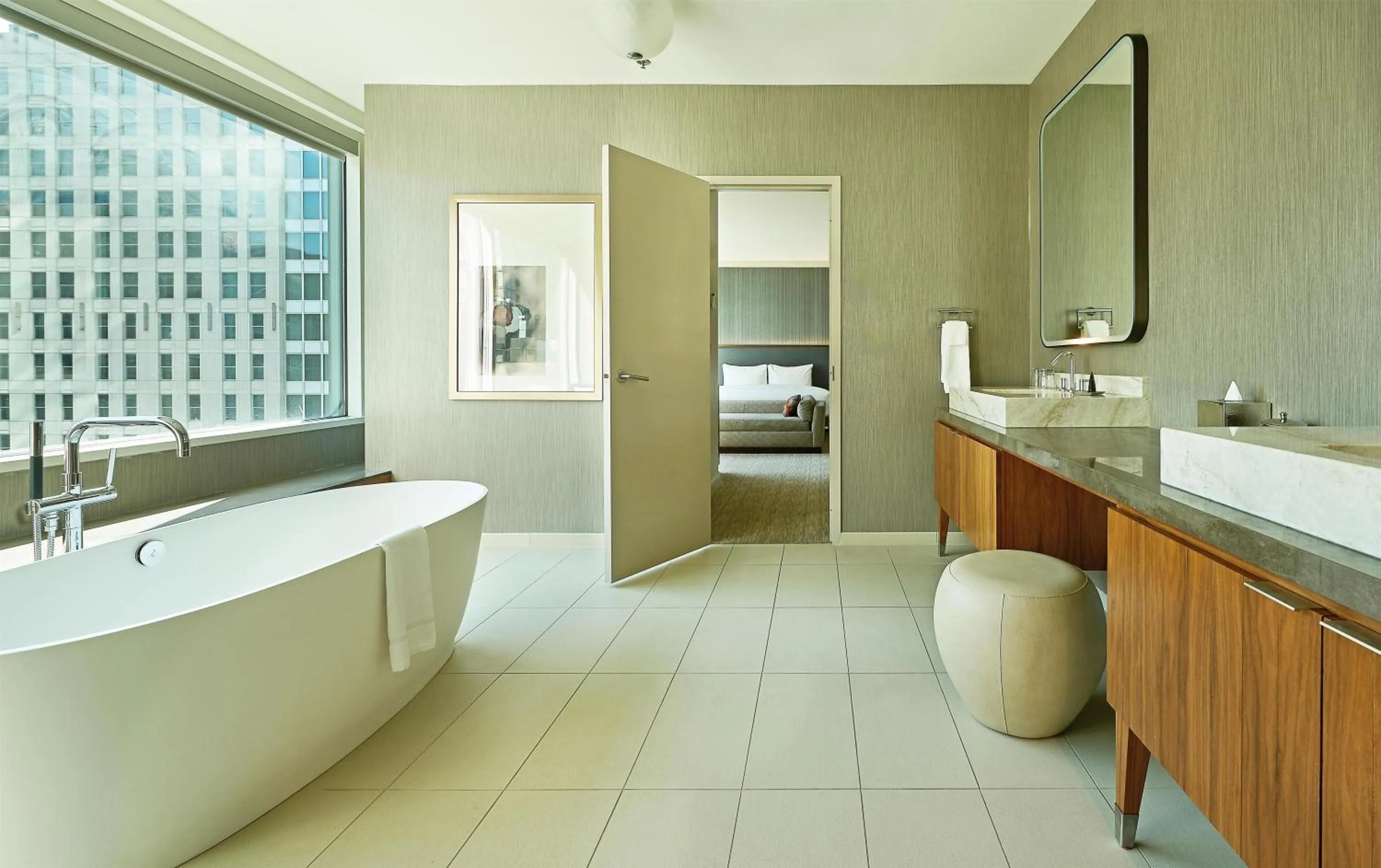 Bathroom, Bed in Hyatt Centric Chicago Magnificent Mile