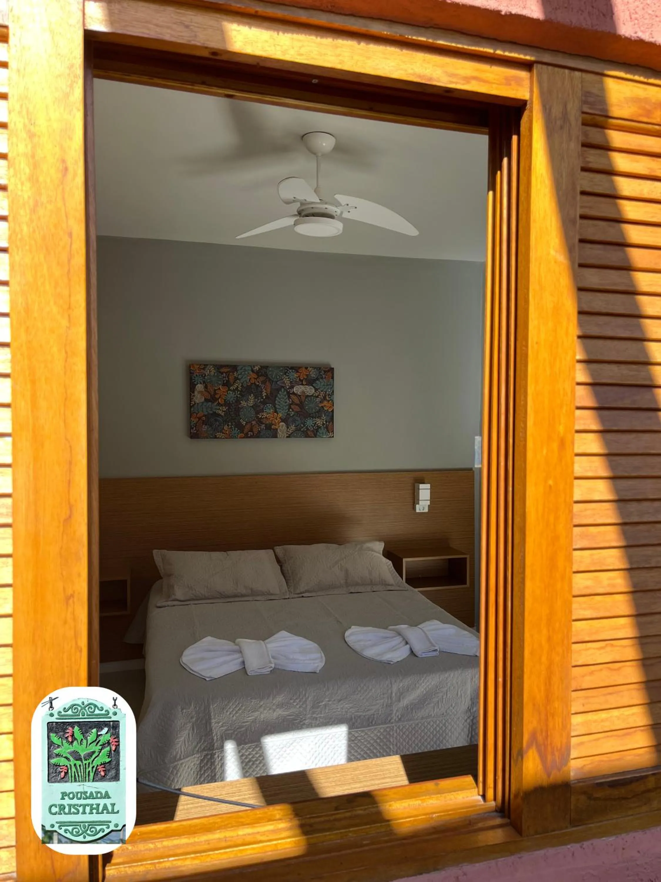 Bed in Pousada Cristhal Paraty