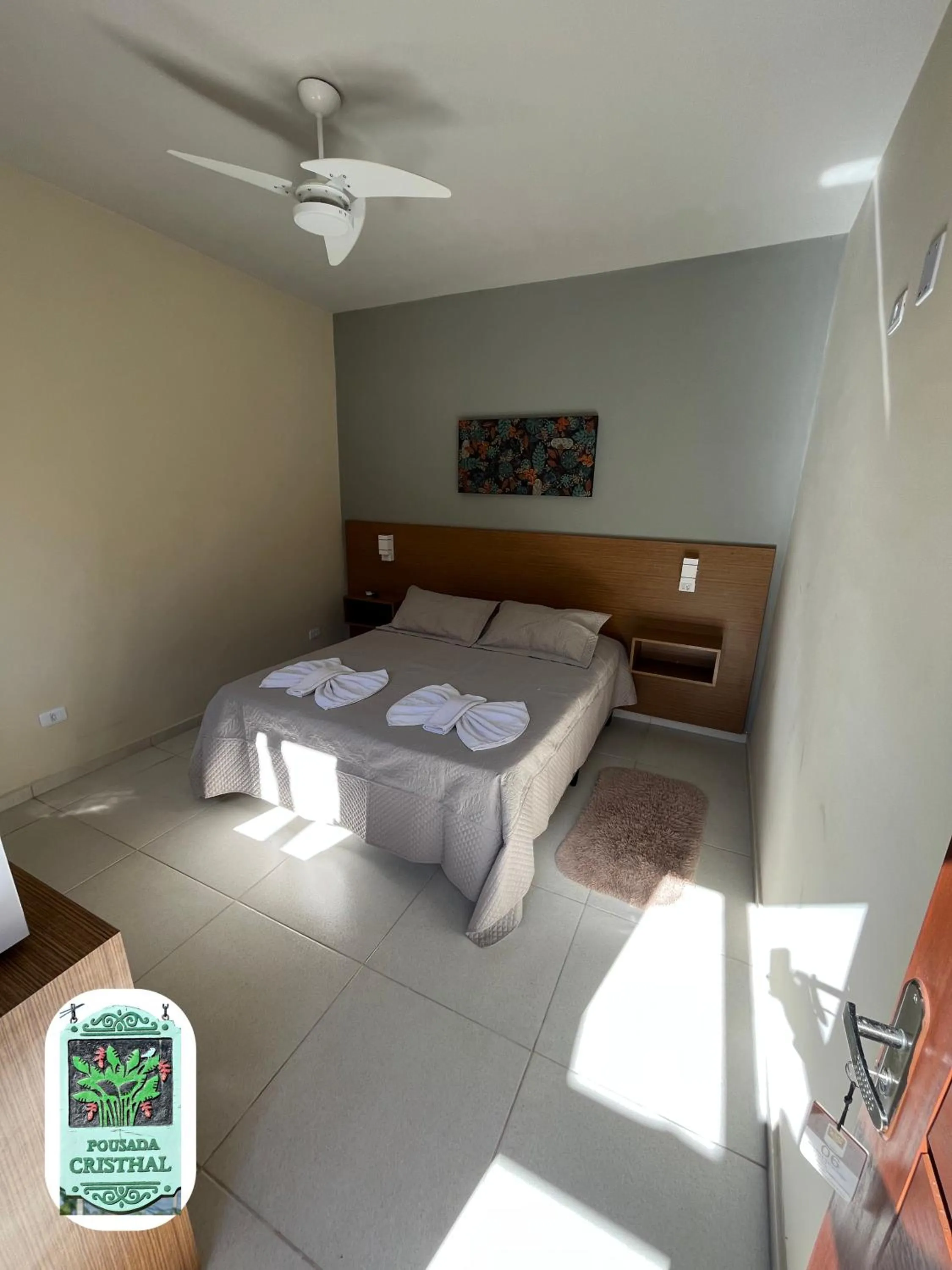 Bed in Pousada Cristhal Paraty