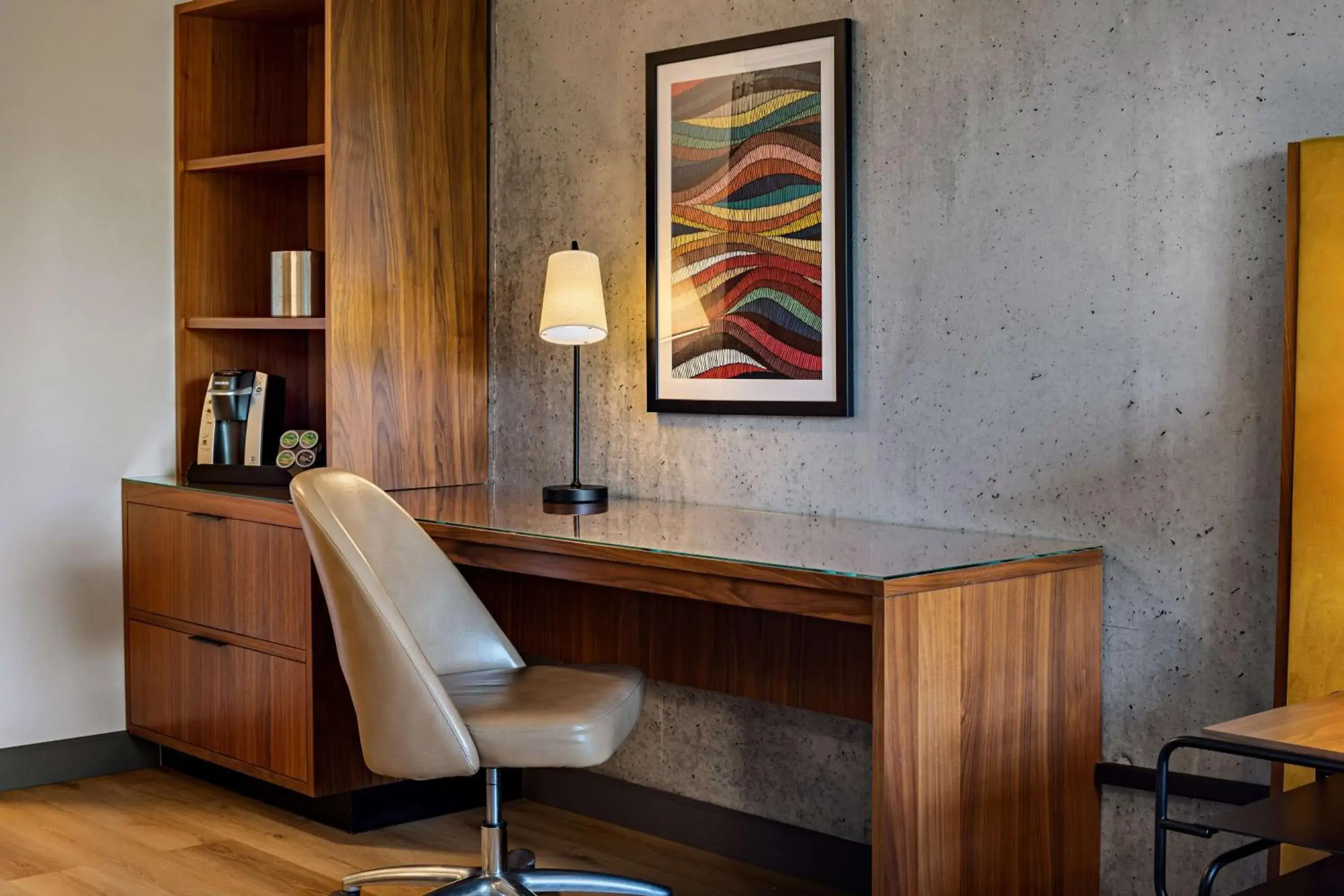 King Room with Roll-In Shower - Mobility/Hearing Accessible in The LOOM Hotel, Tapestry Collection by Hilton King Room with Roll-In Shower - Mobility/Hearing Accessible in The LOOM Hotel, Tapestry Collection by Hilton